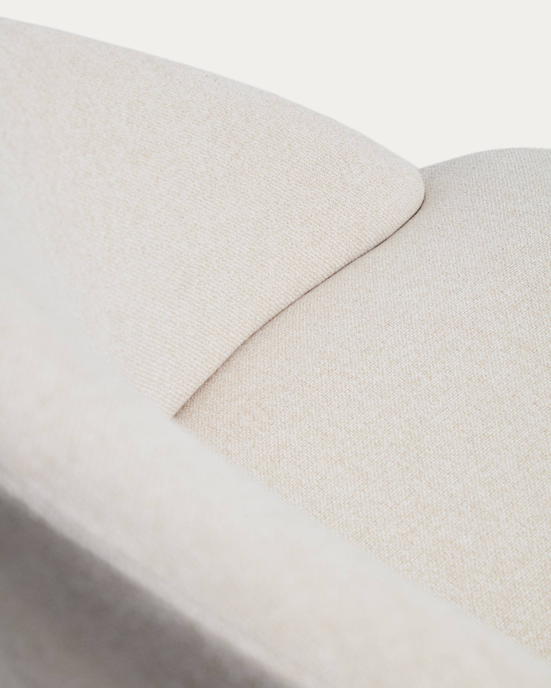 Bonali chair in beige chenille with beige metal legs FSC Mix Credit