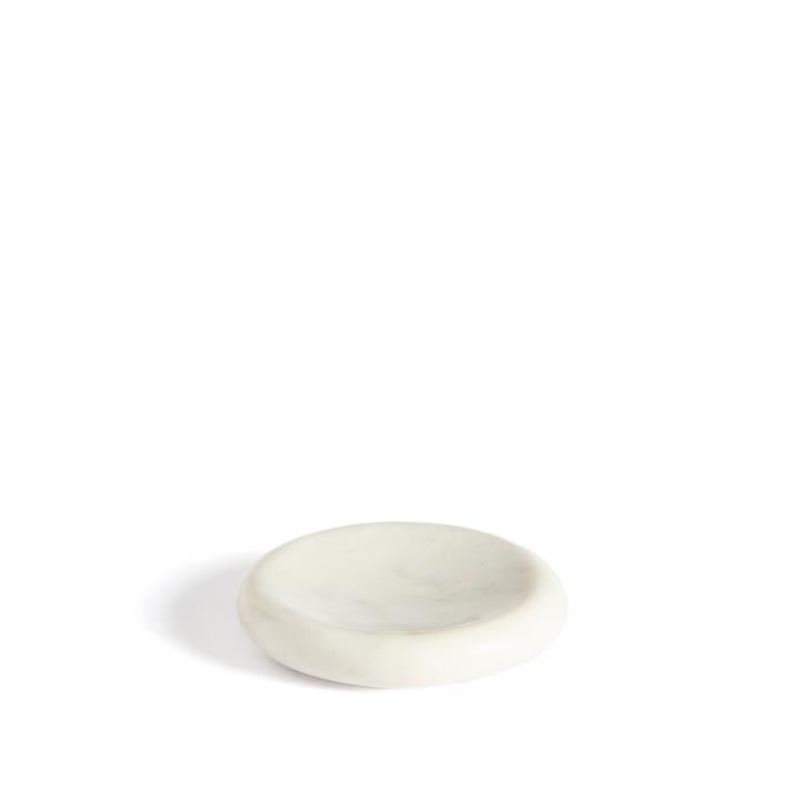 Obena tray in white marble Ø 15 cm