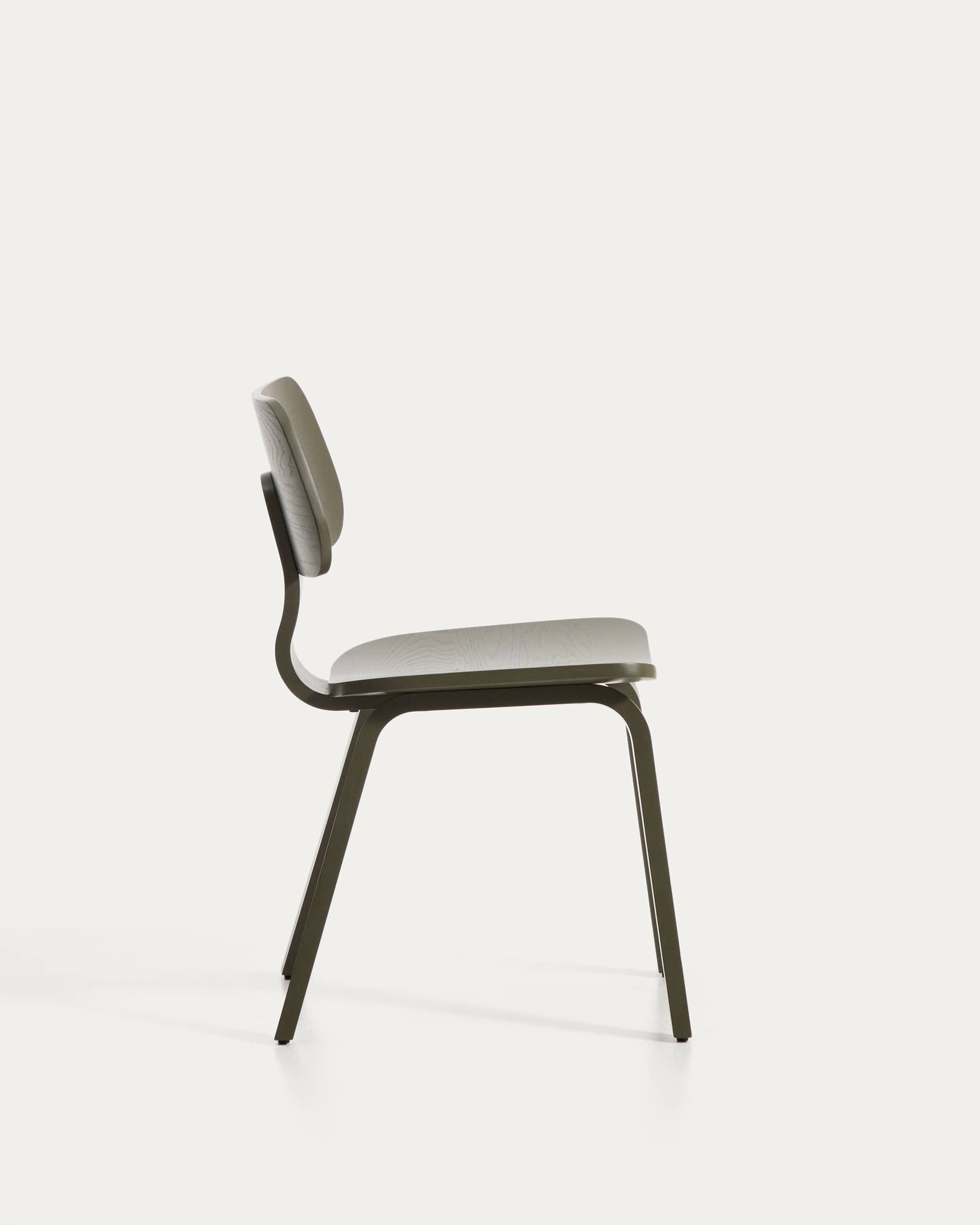 Gena chair in oak veneer with green finish