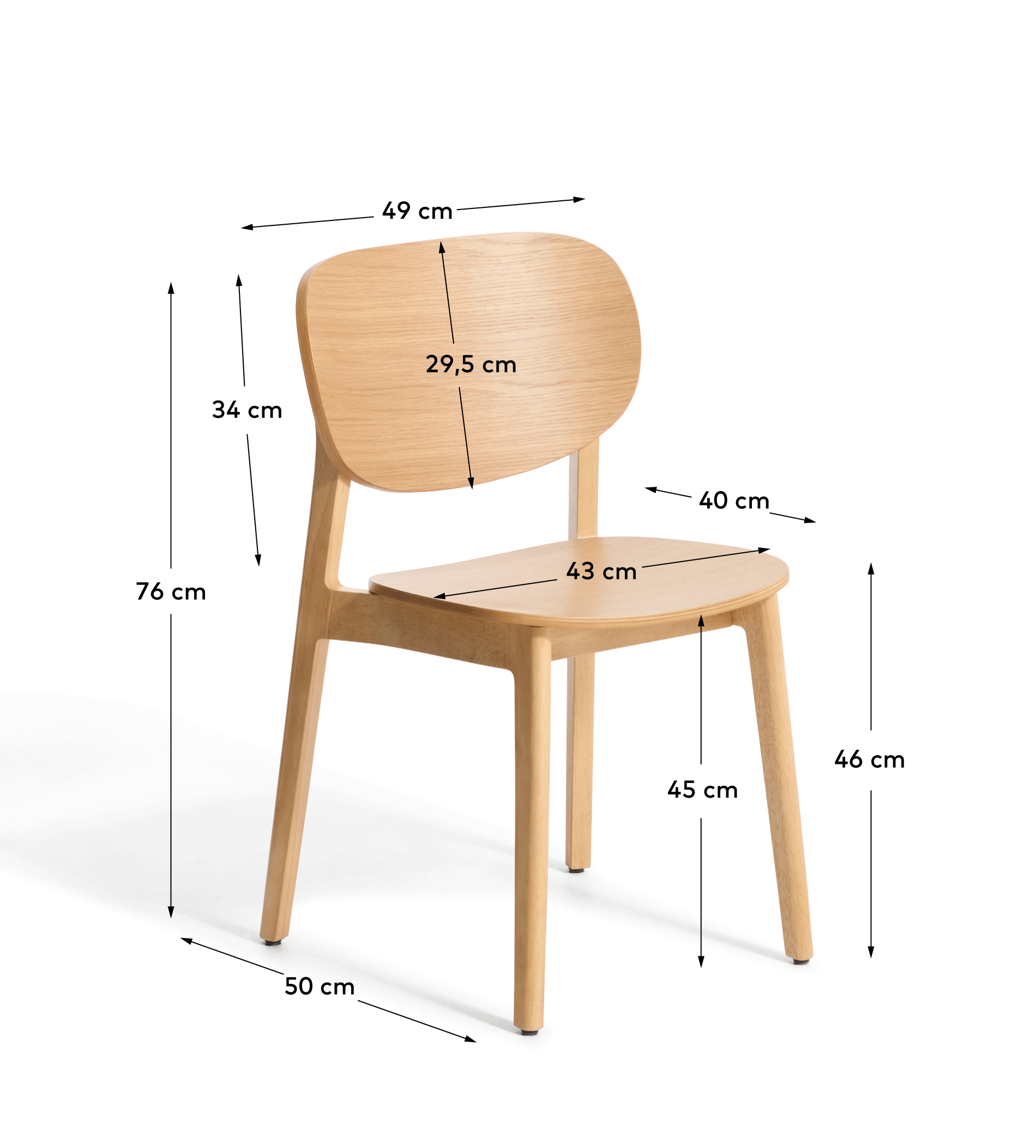 Ludara oak veneer chair