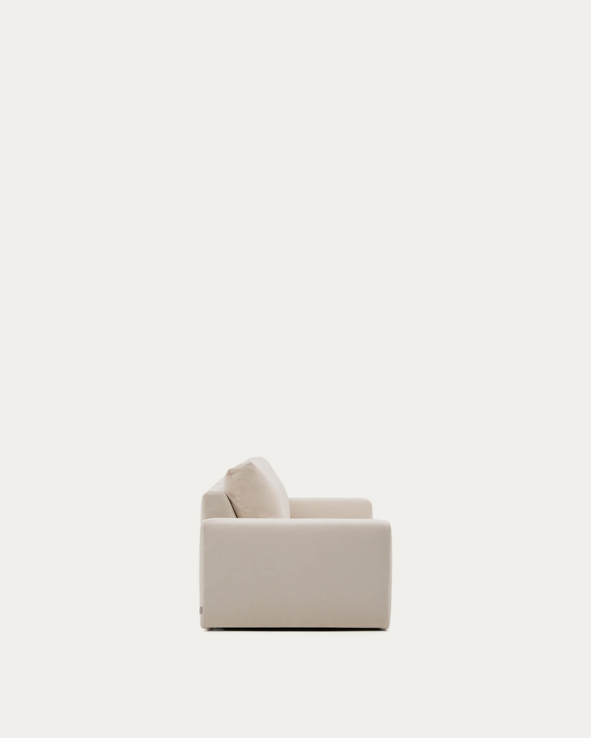 Alea beige chenille 3-seater modular sofa with removable cover 220cm
