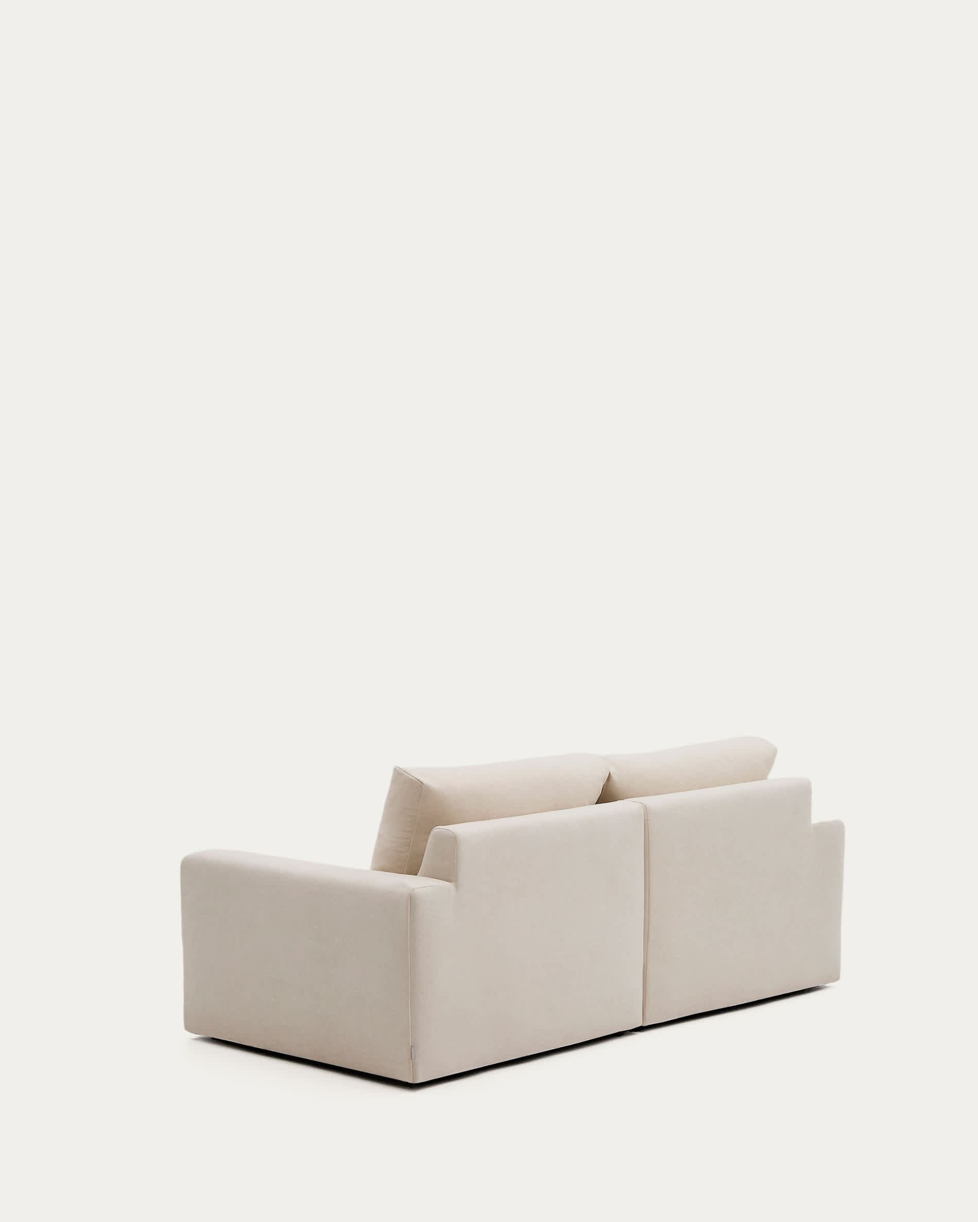 Alea beige chenille 3-seater modular sofa with left chaise longue and removable cover 220cm