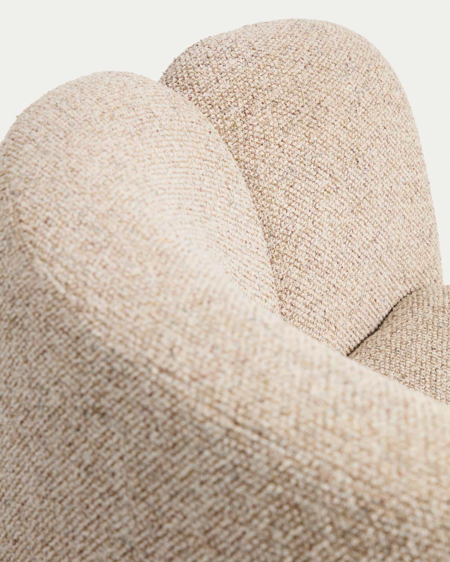 Corvena armchair in beige chenille FSC Mix Credit 85 cm