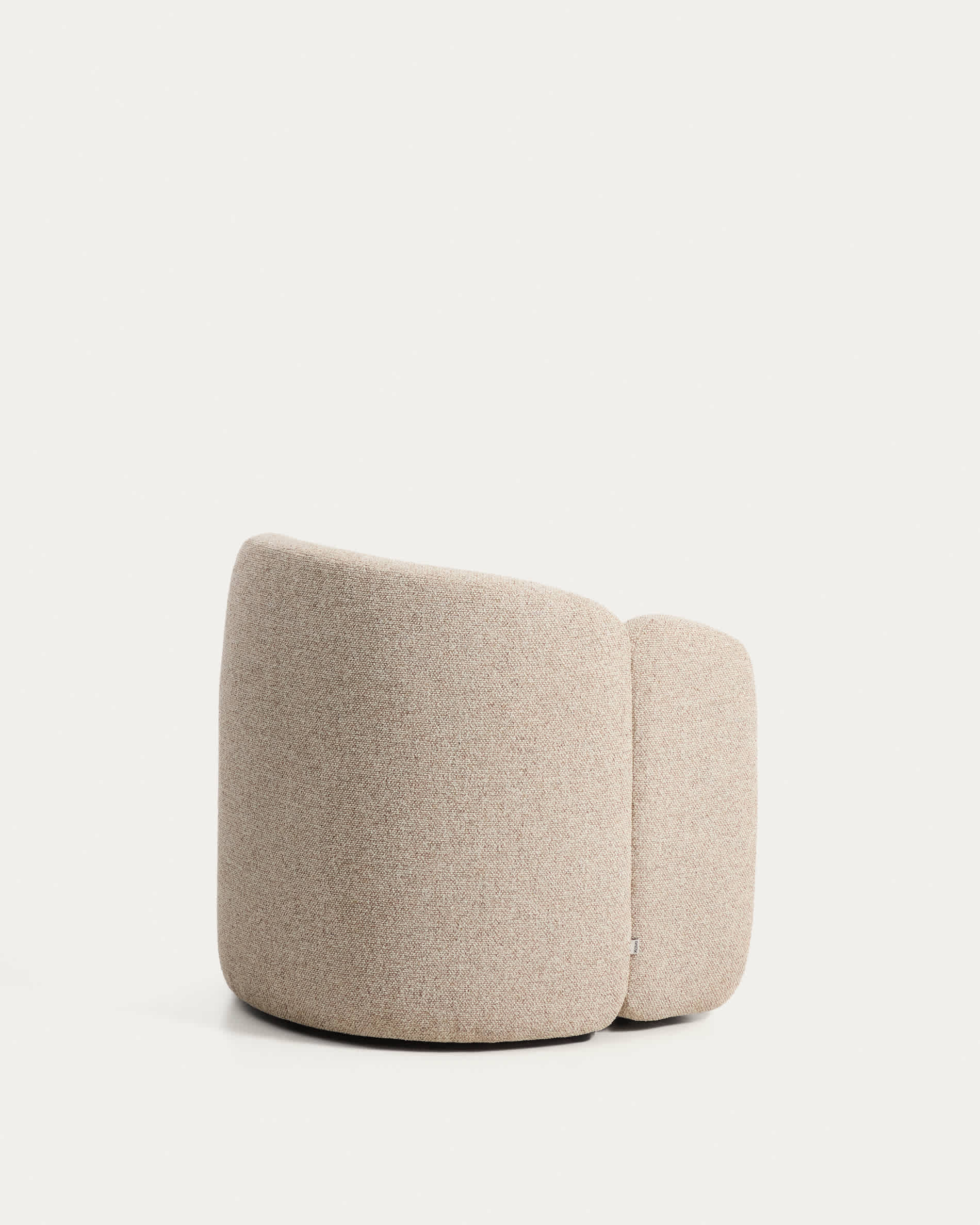 Corvena armchair in beige chenille FSC Mix Credit 85 cm