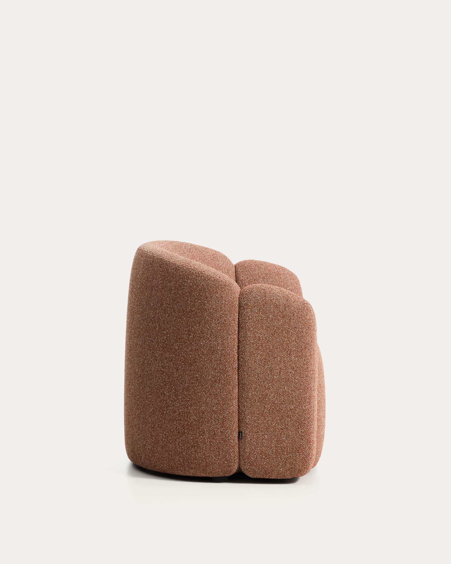 Corvena armchair in terracotta chenille FSC Mix Credit 85 cm