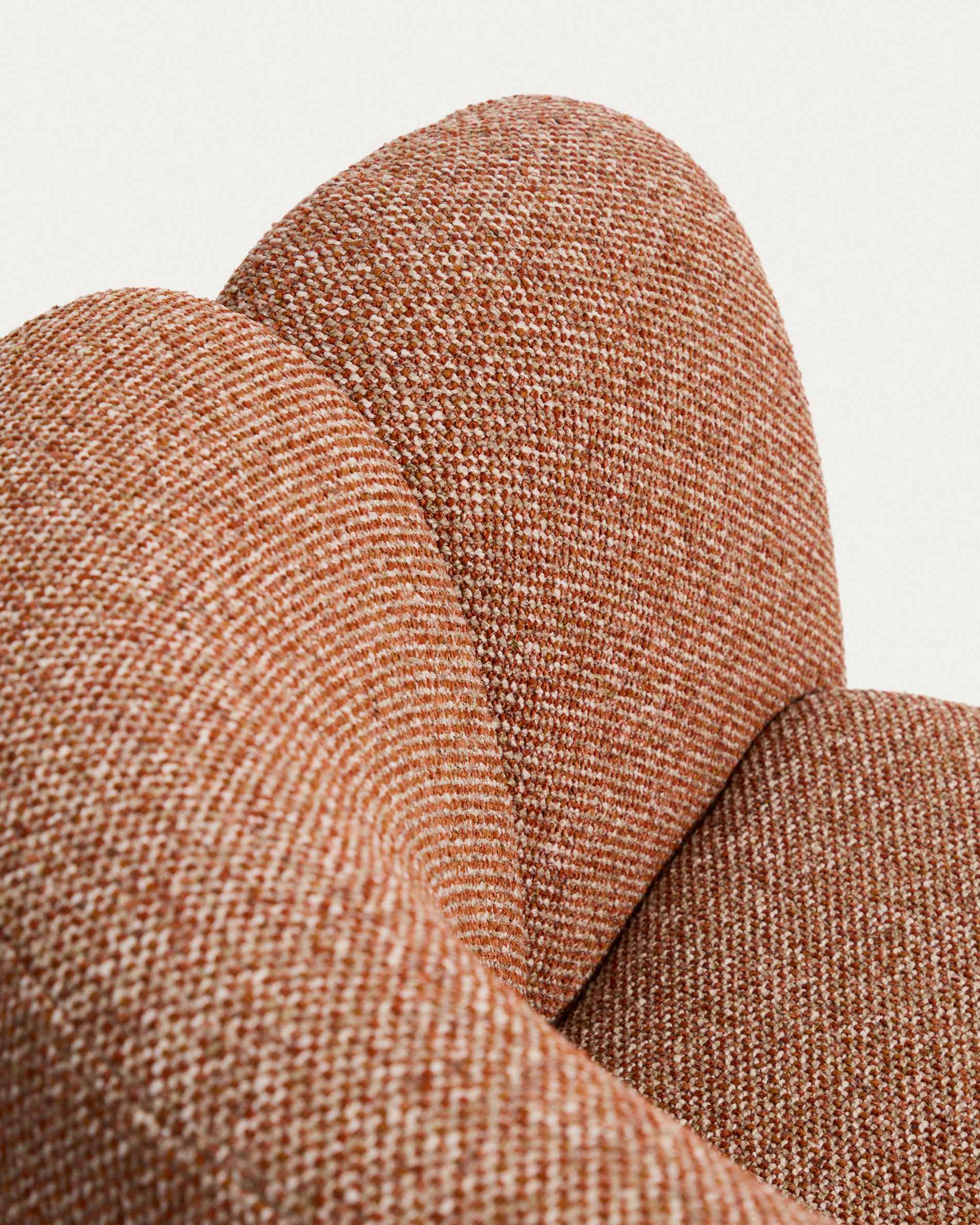 Corvena armchair in terracotta chenille FSC Mix Credit 85 cm