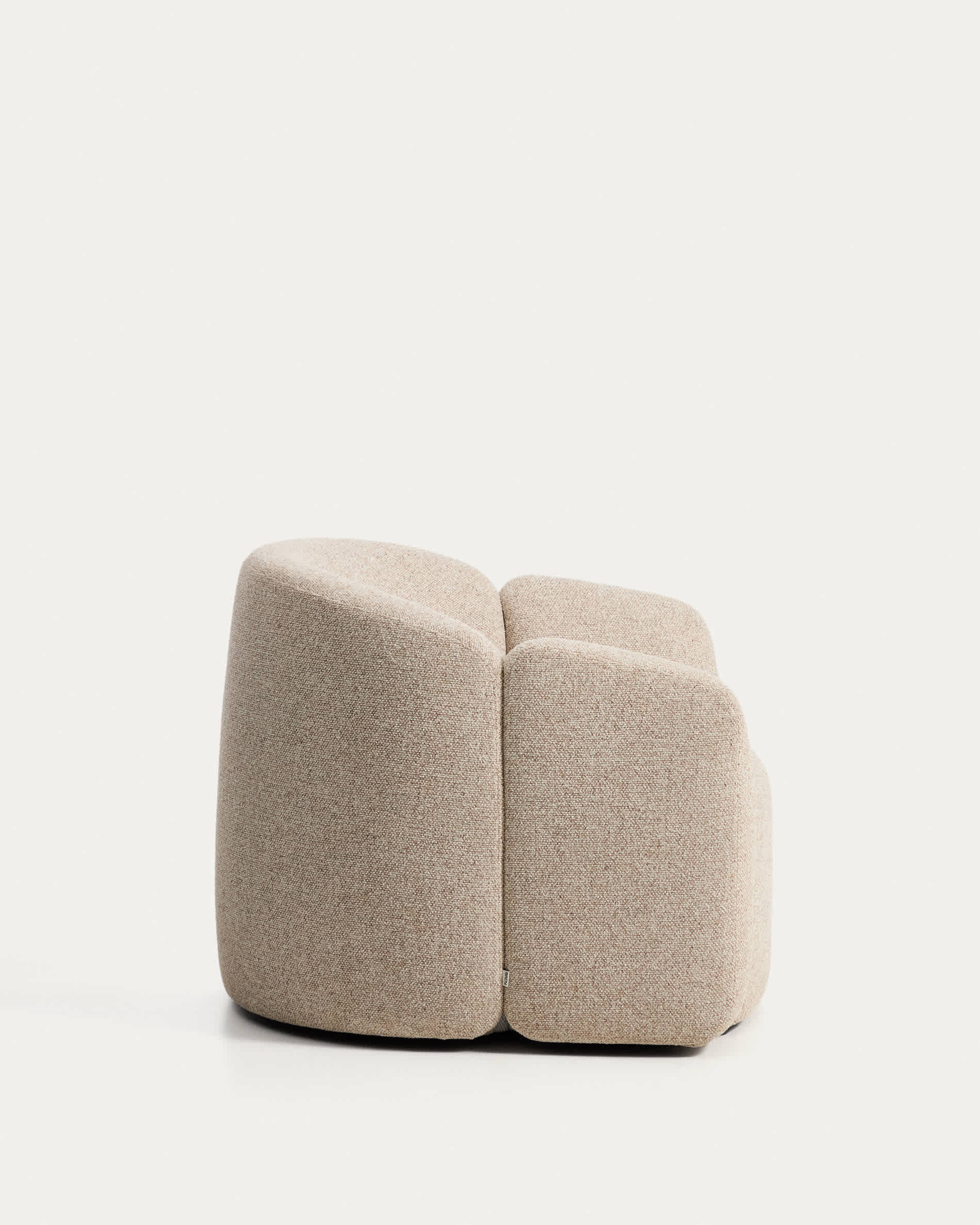 Corvena armchair in beige chenille FSC Mix Credit 98 cm