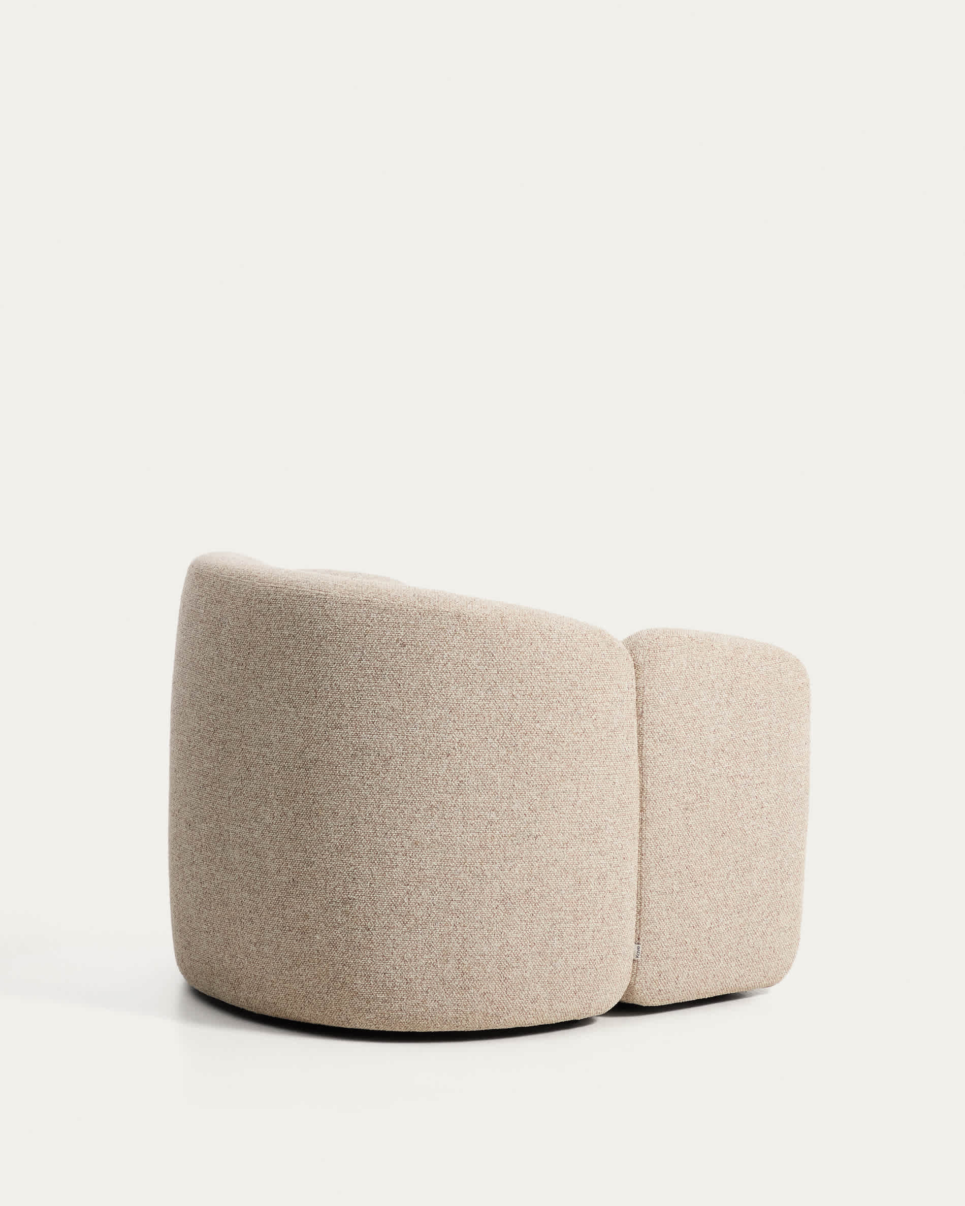 Corvena armchair in beige chenille FSC Mix Credit 98 cm