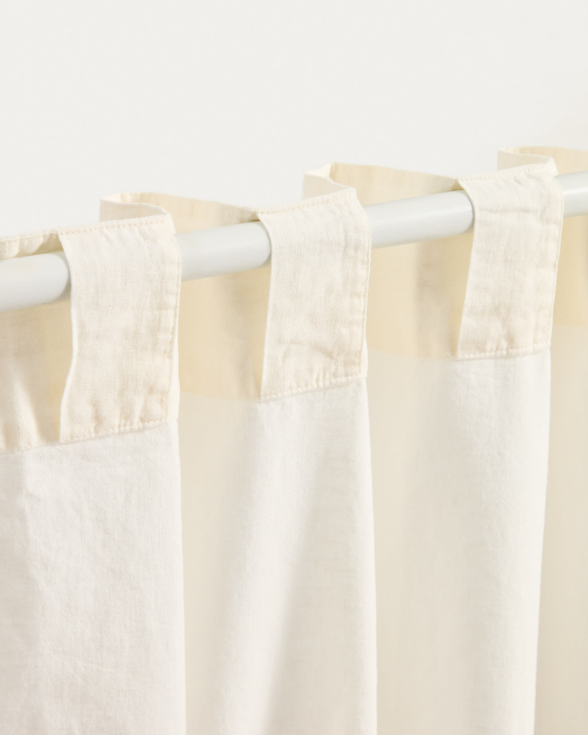 Nolira ecru linen blend curtain 140 x 270 cm