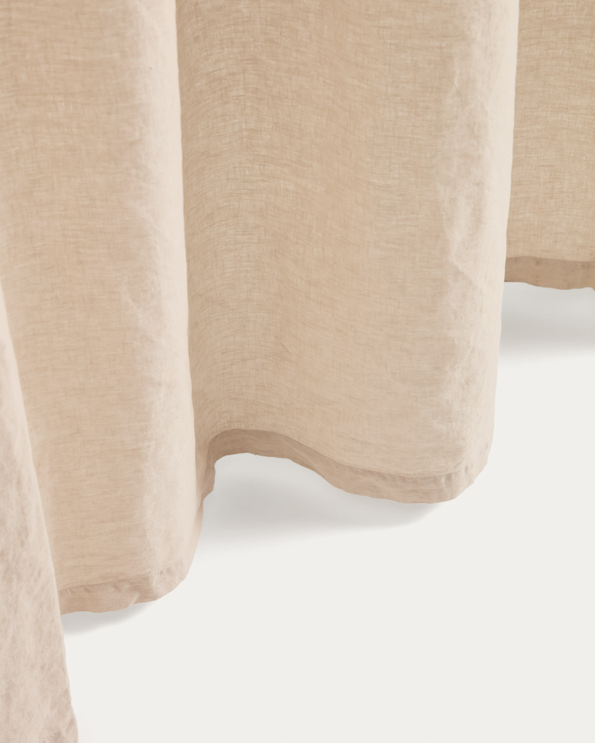 Nolira stone grey linen blend curtain 140 x 270 cm