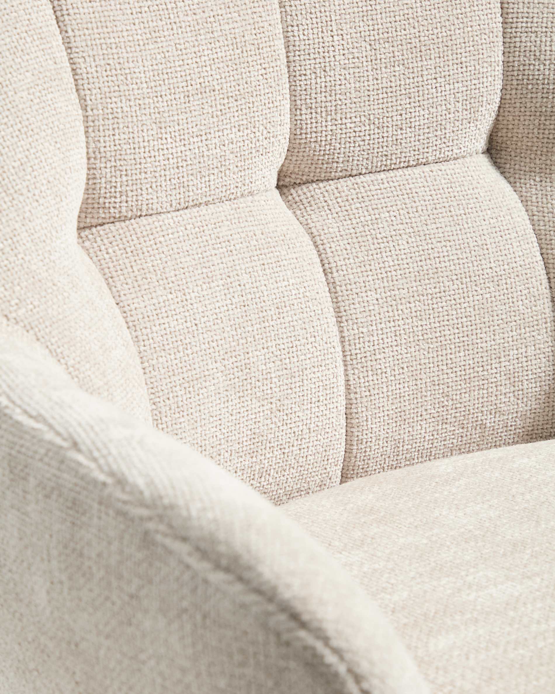 Dorina beige chenille swivel stool with beige-finish steel legs