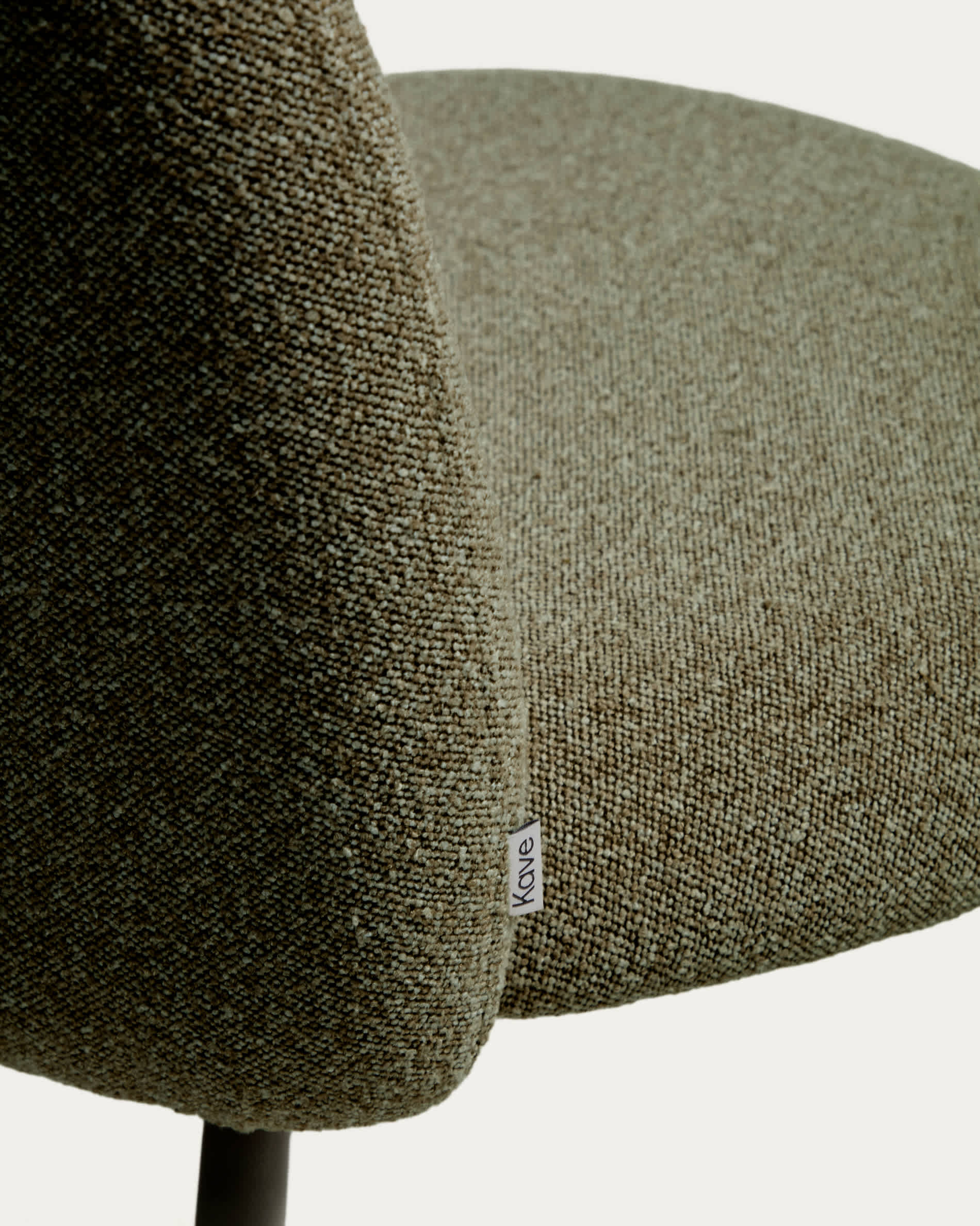 Arino green chenille chair with green metal legs FSC 100%