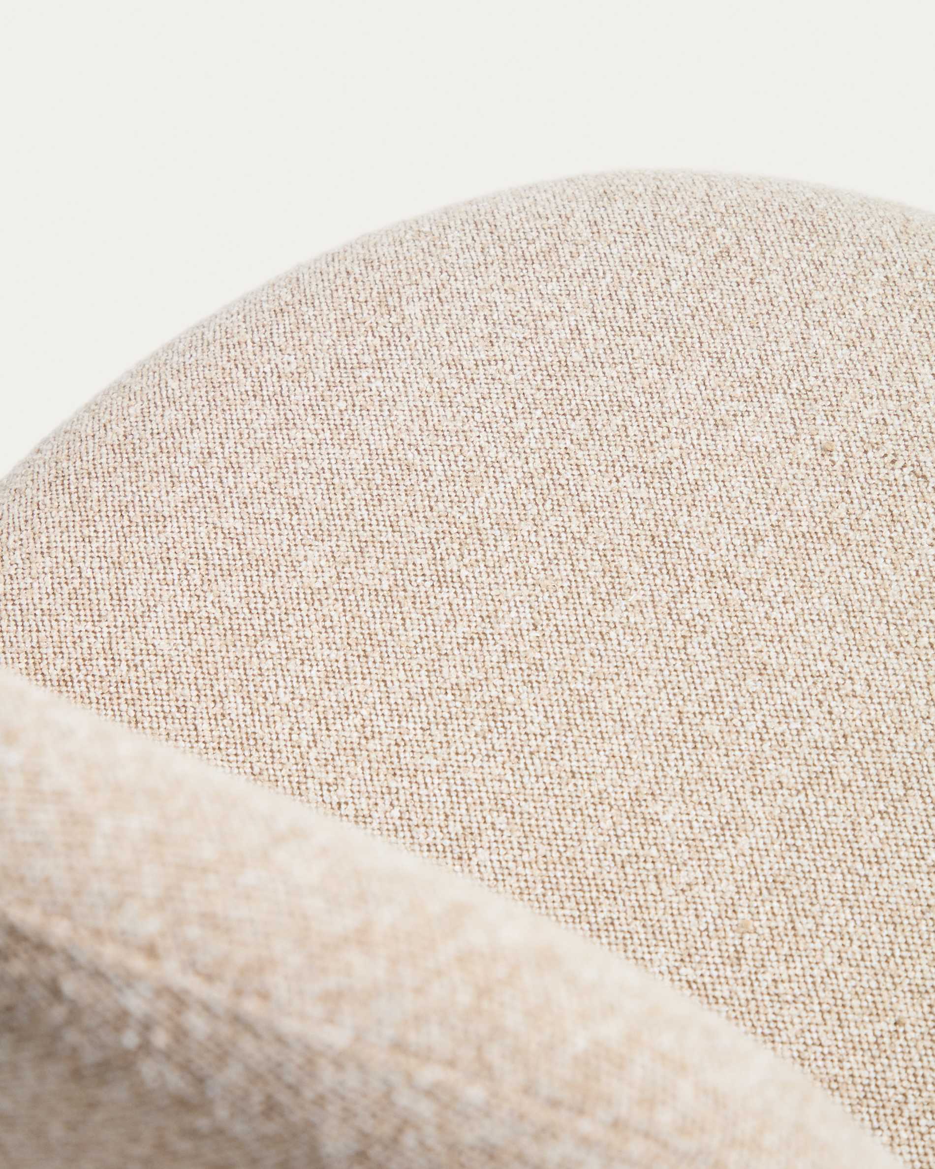 Arino beige chenille chair with beige metal legs FSC 100%