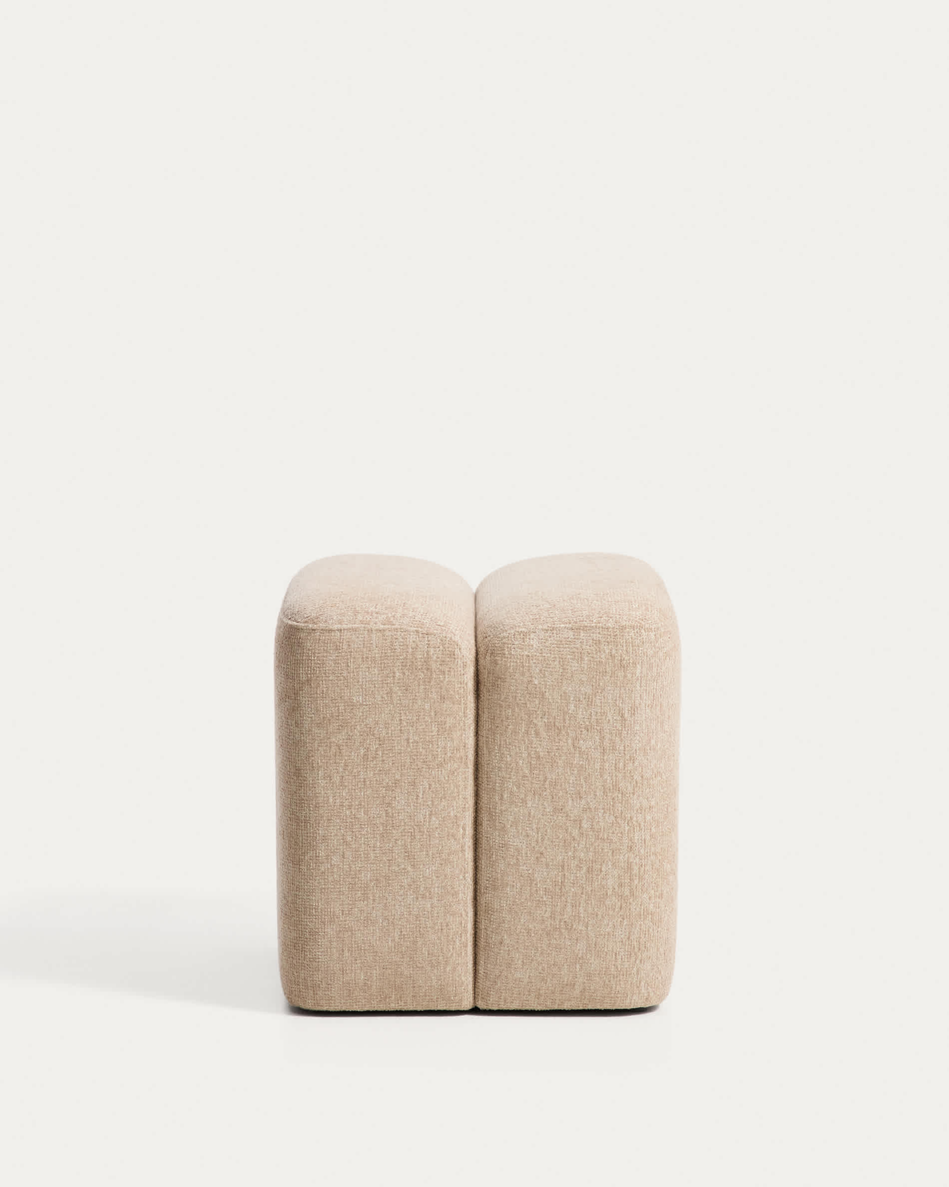 Nedilo square beige FSC Mix Credit chenille footrest