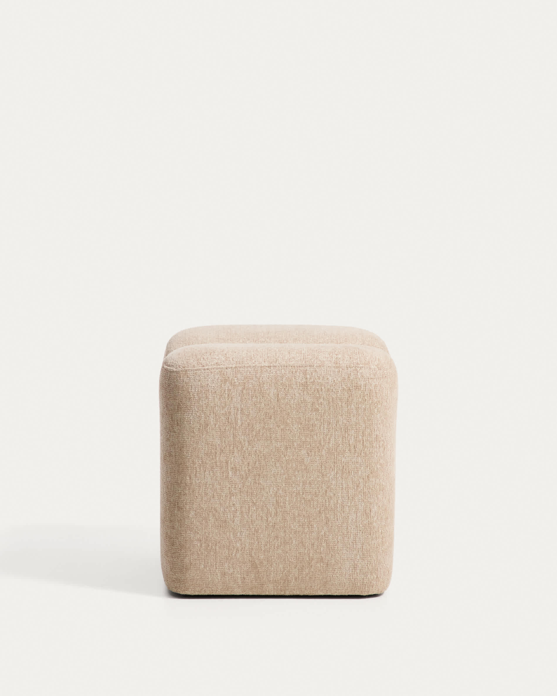 Nedilo square beige FSC Mix Credit chenille footrest