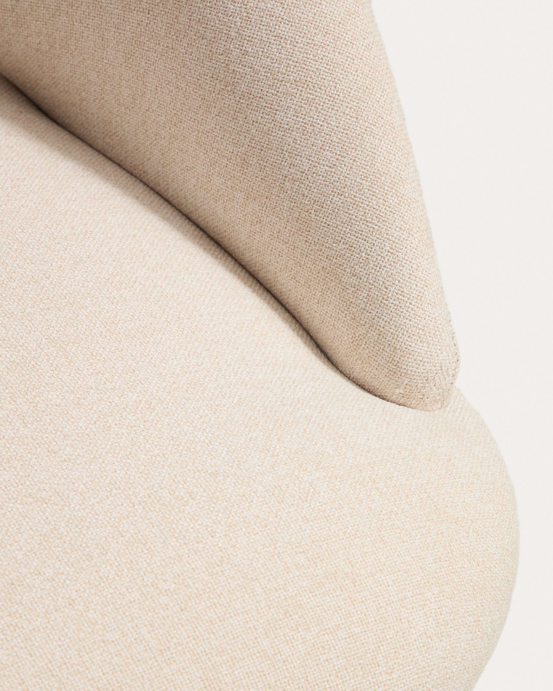 Bonali stool in beige chenille with beige metal legs FSC Mix Credit 65cm