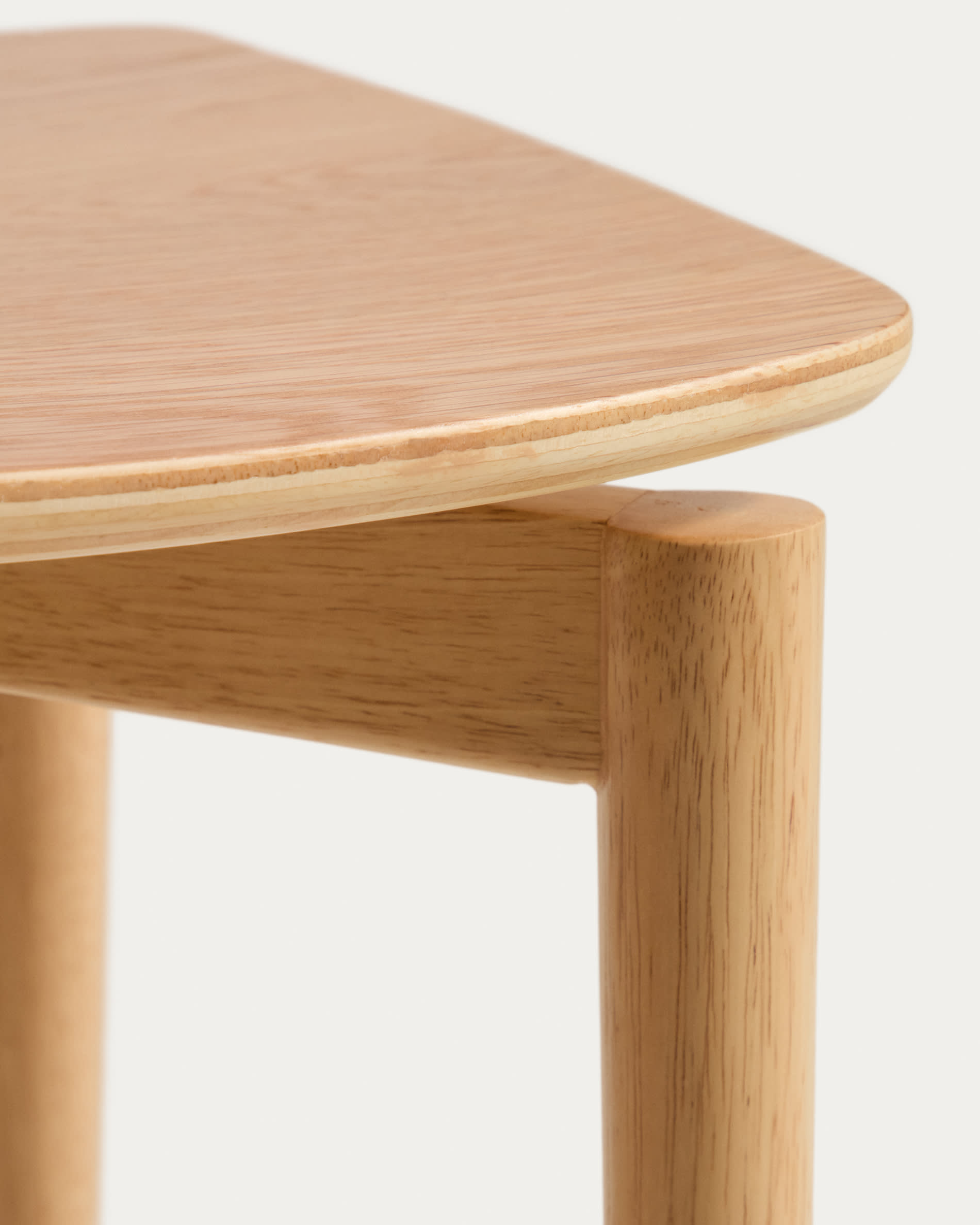 Evera stool in oak veneer with natural finish 65cm