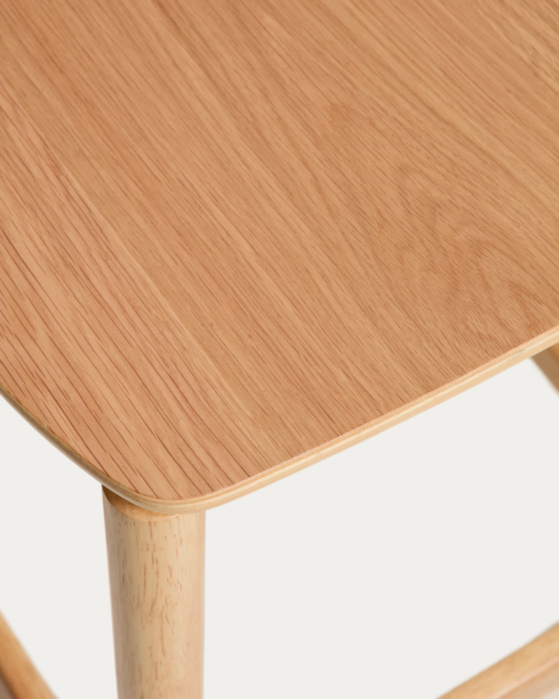 Evera stool in oak veneer with natural finish 65cm