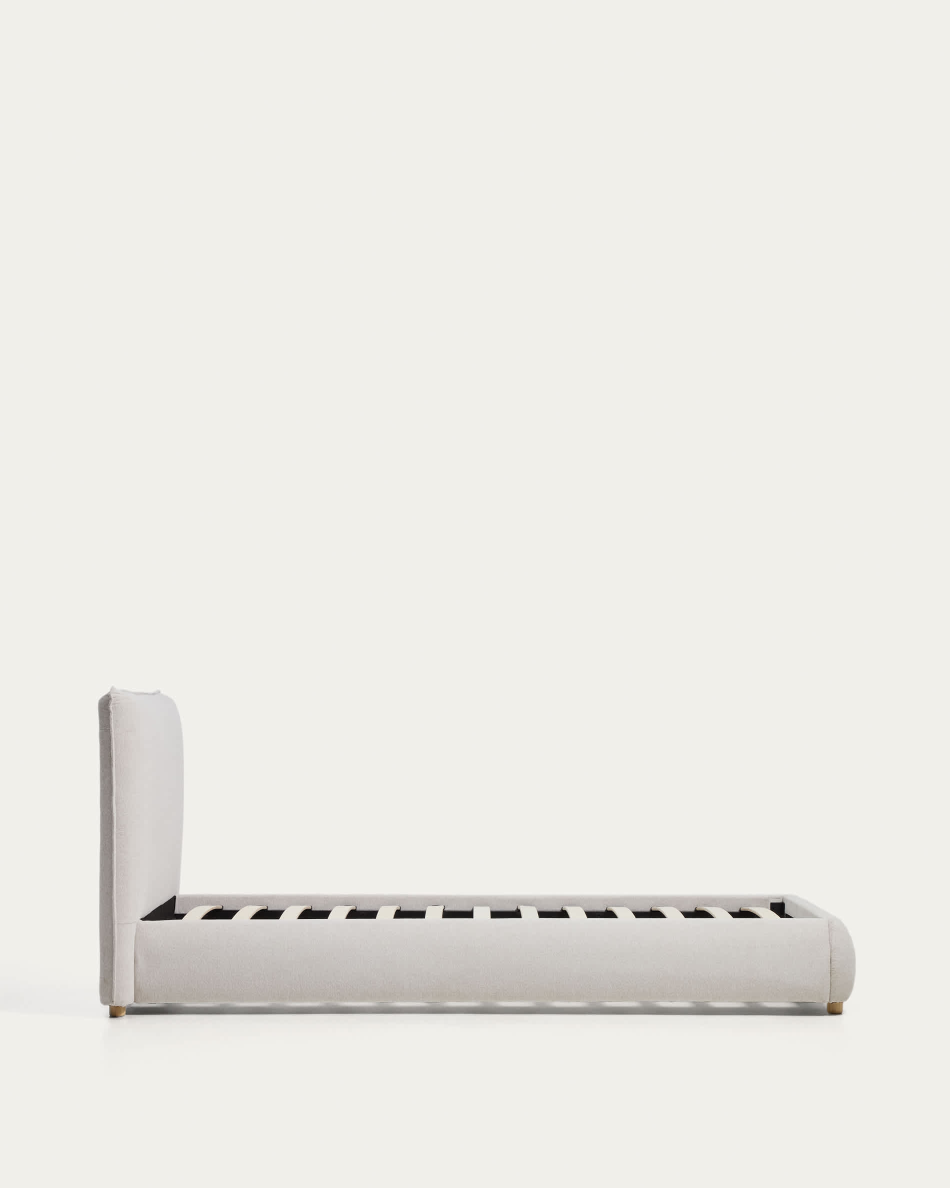 Elerio ecru chenille bed for 90 x 200cm mattress