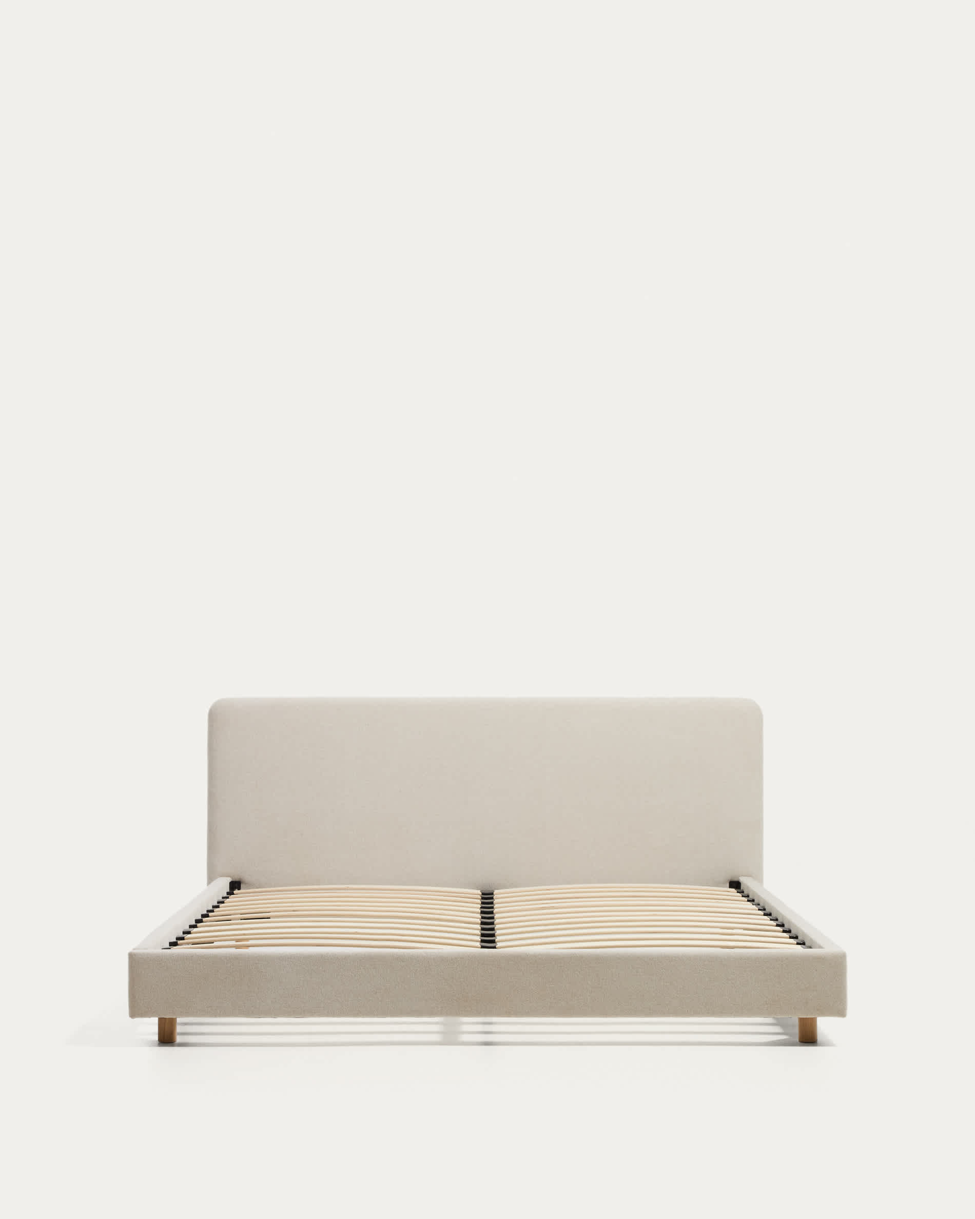 Selven beige chenille bed for 160 x 200cm mattress
