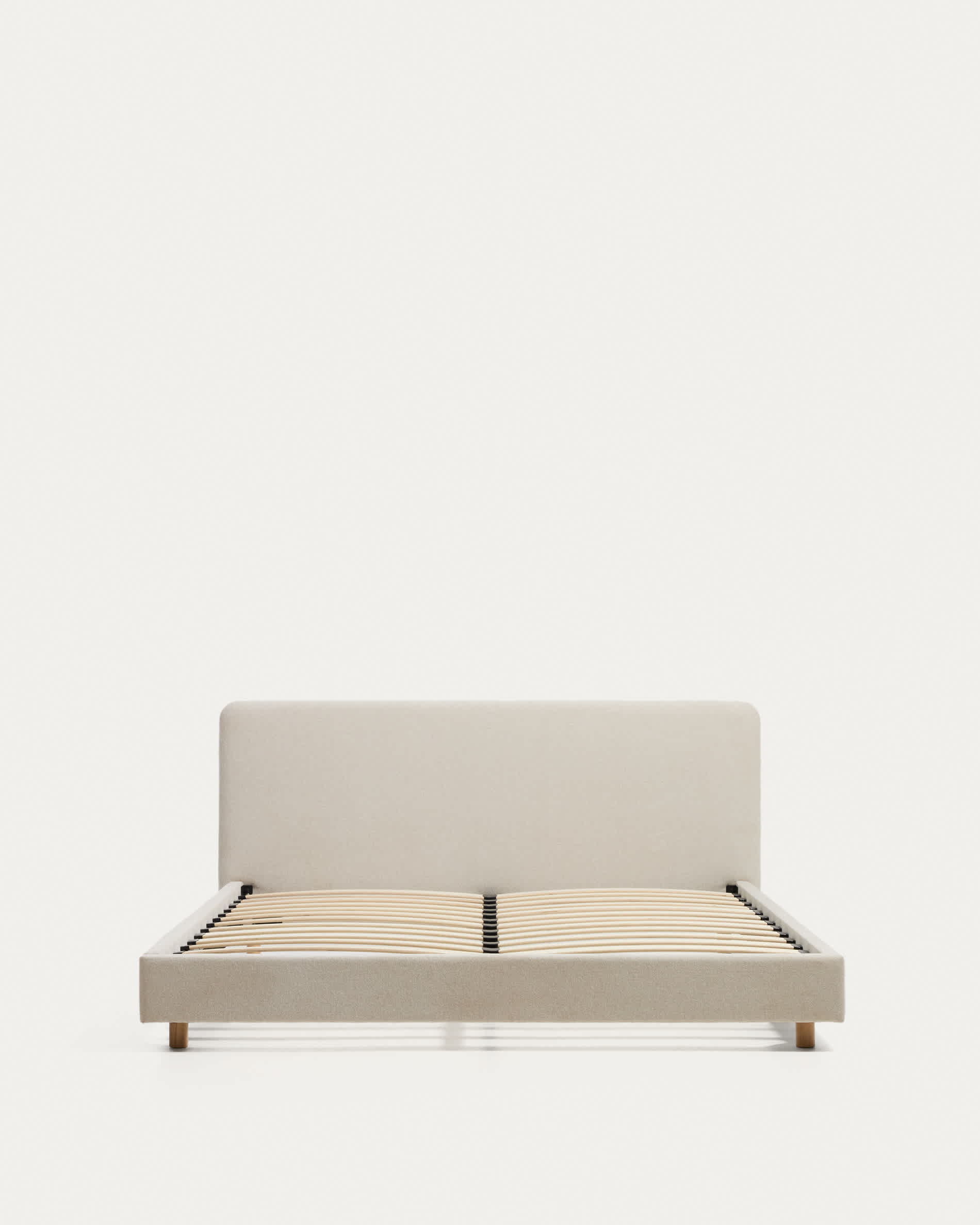 Selven beige chenille bed for 150 x 200cm mattress