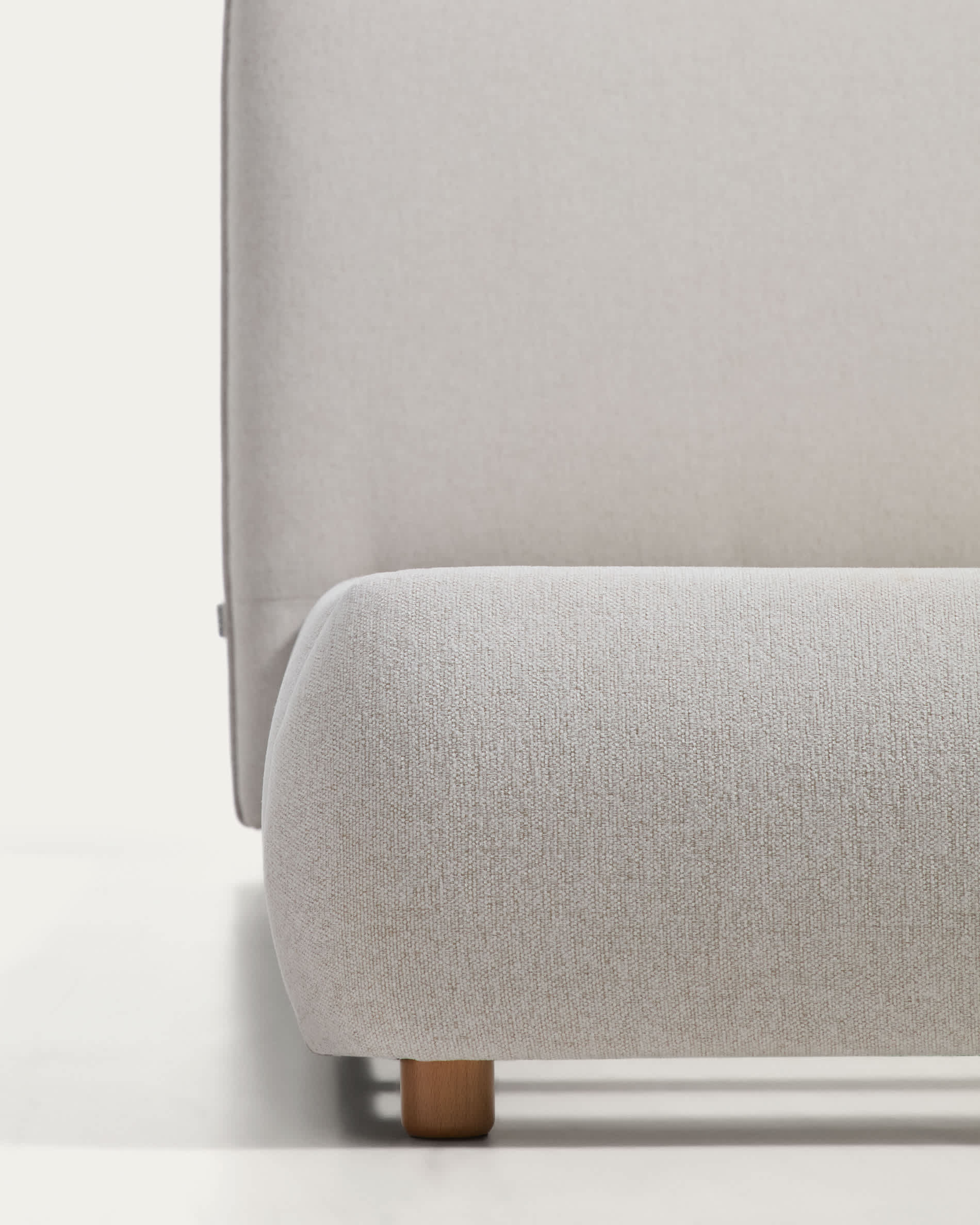 Elerio ecru chenille bed for 180 x 200cm mattress