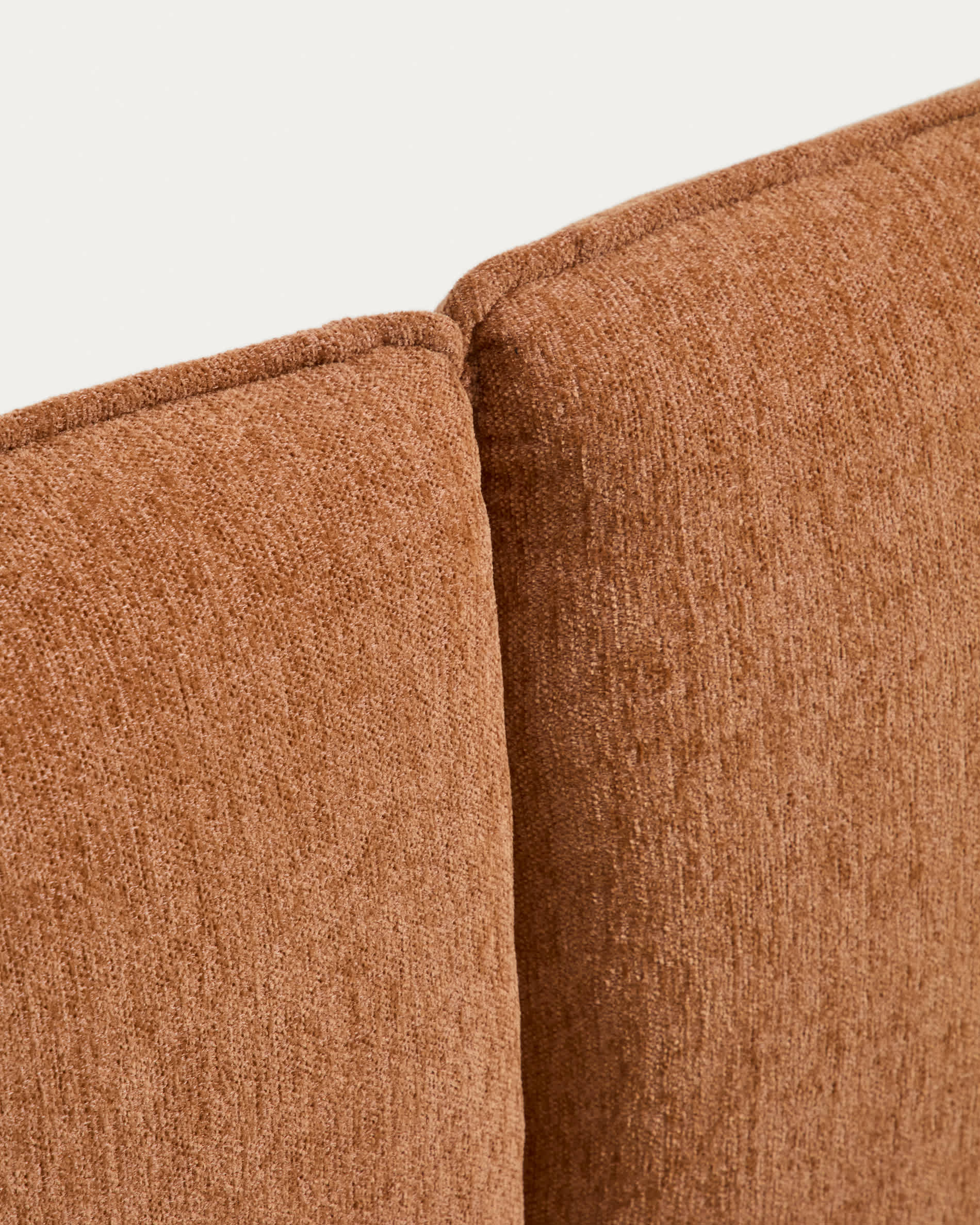 Elerio bed in soft copper chenille for 150 x 200cm mattress