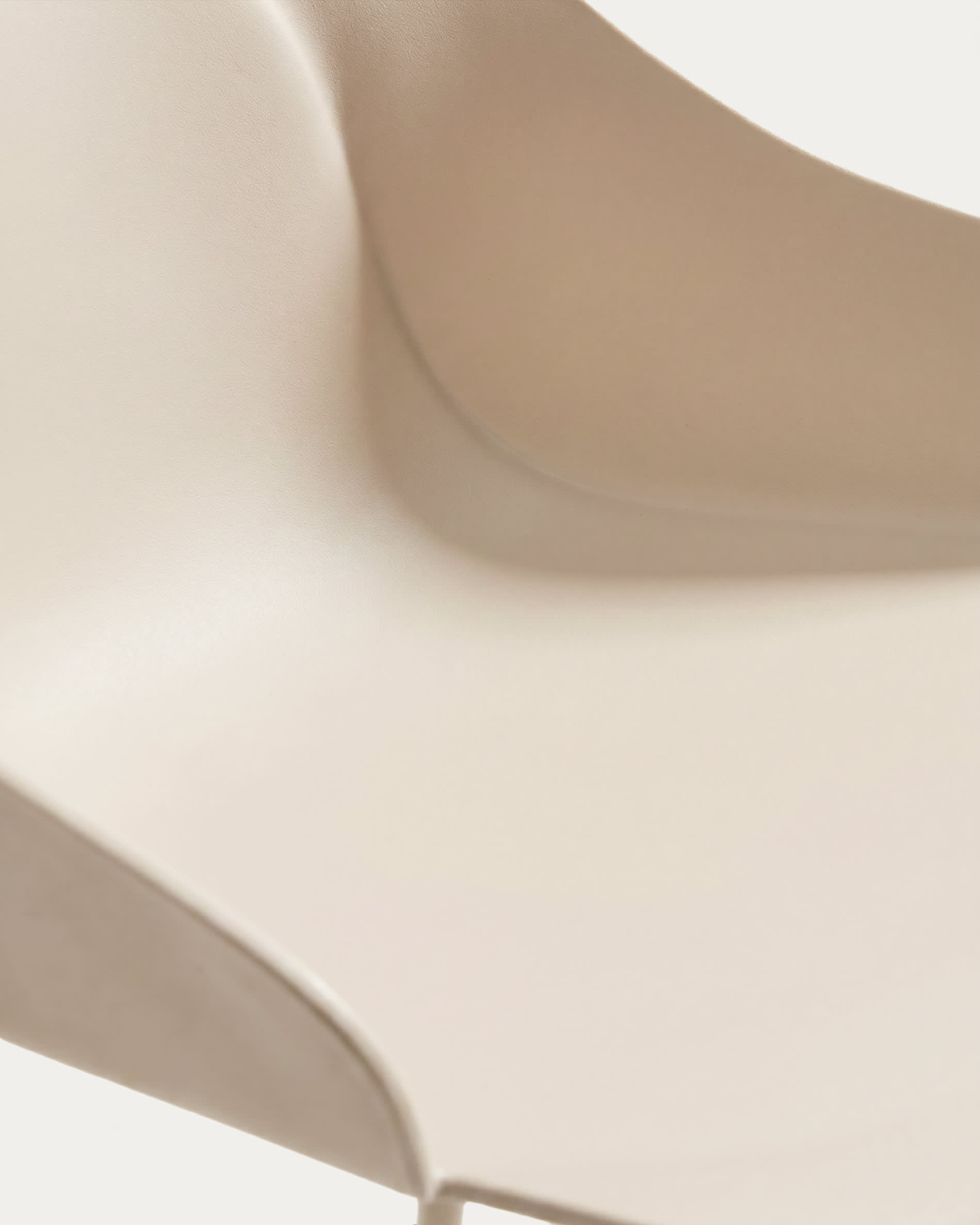 Sanile stool with beige-finish steel legs 74 cm