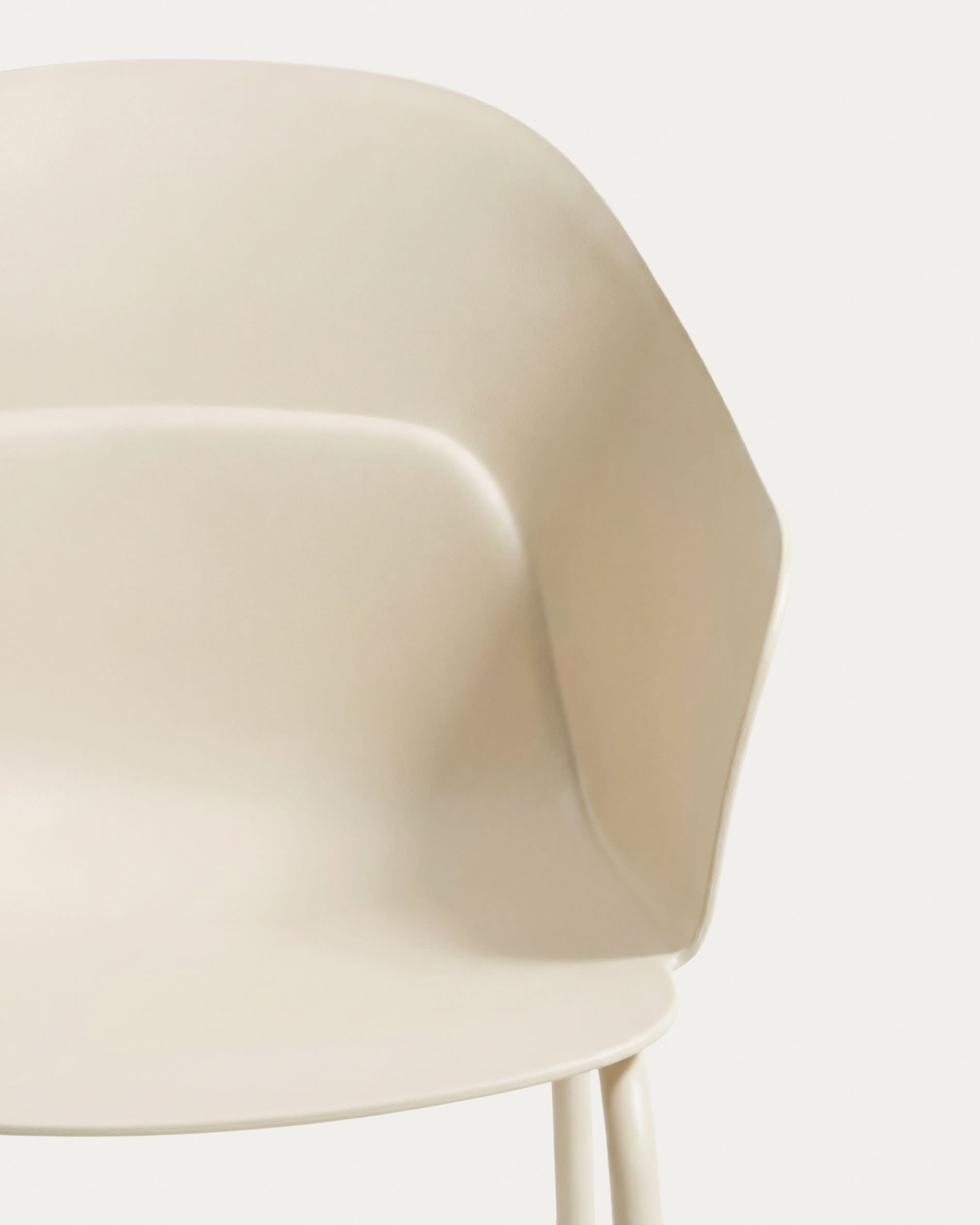 Sanile chair with beige-finish steel legs
