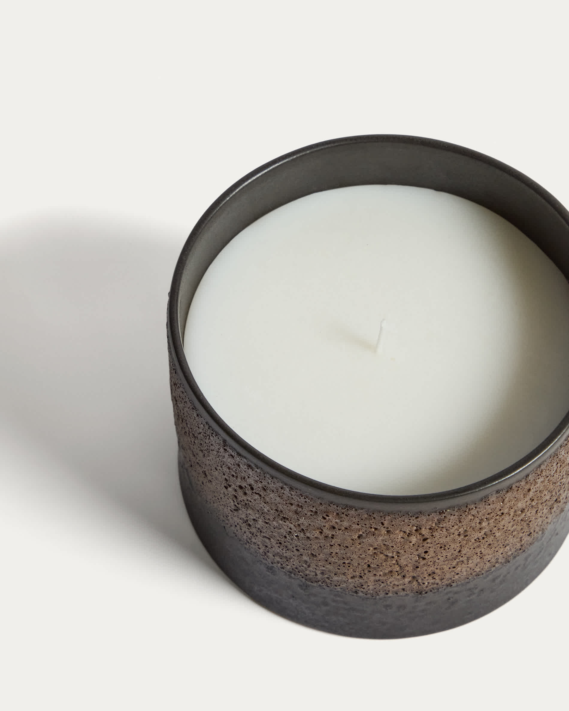 Orial dark brown ceramic candle Ø13 cm