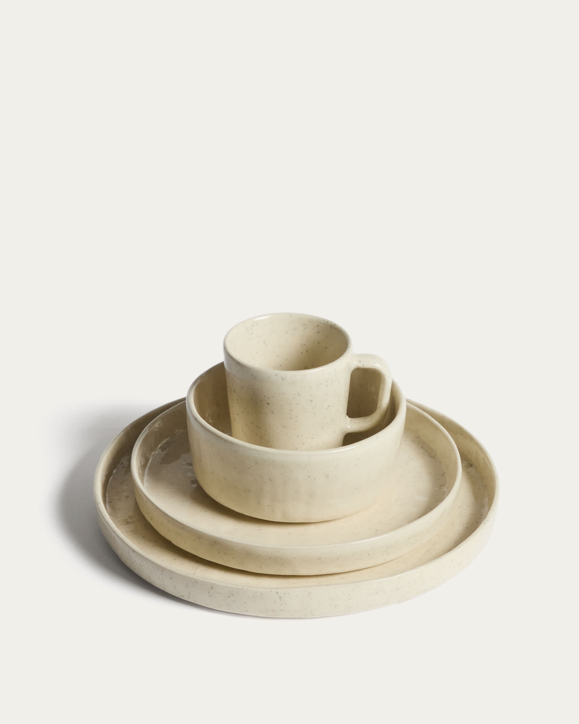 Daner ecru ceramic mug