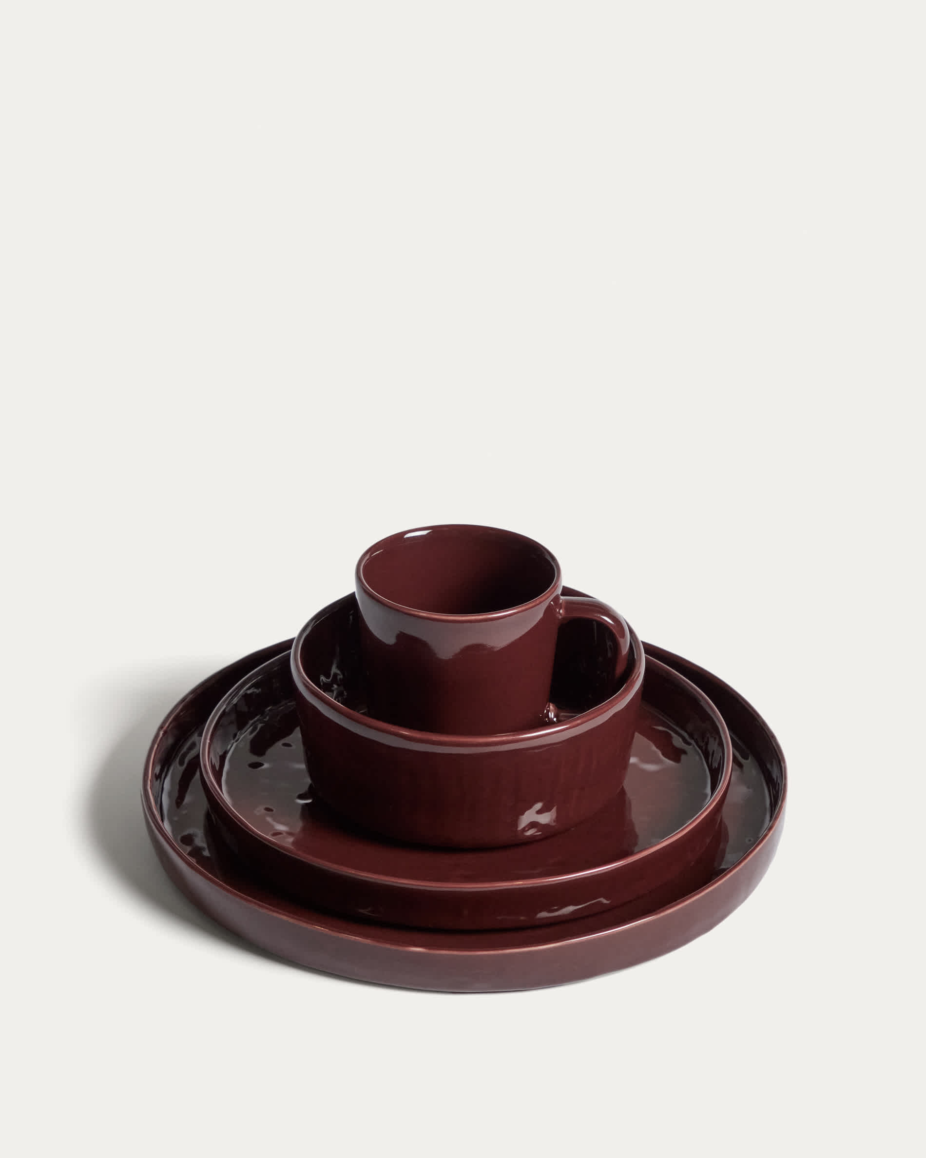 Daner burgundy ceramic bowl