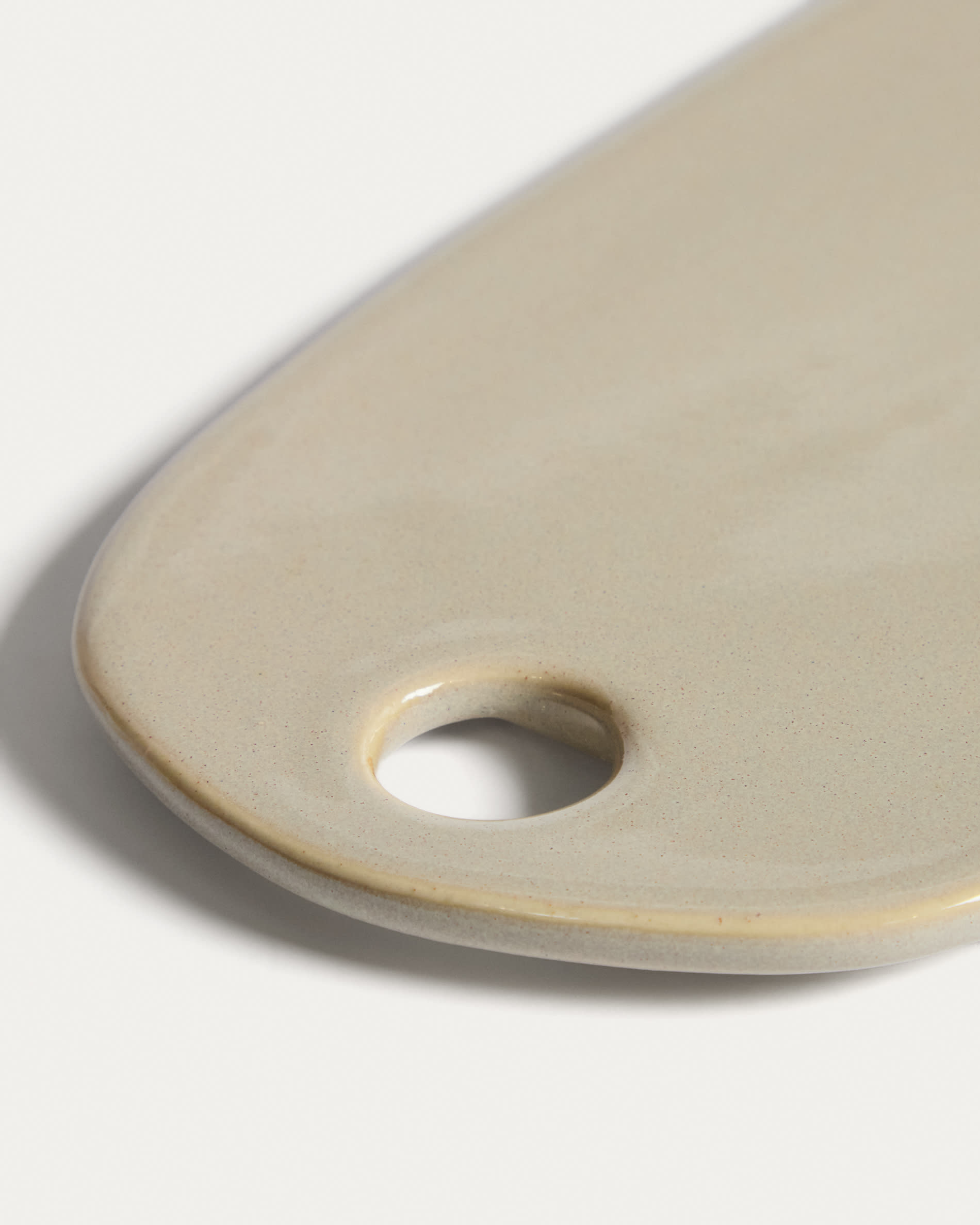 Aderno ivory ceramic serving board 43 x 12.3 cm