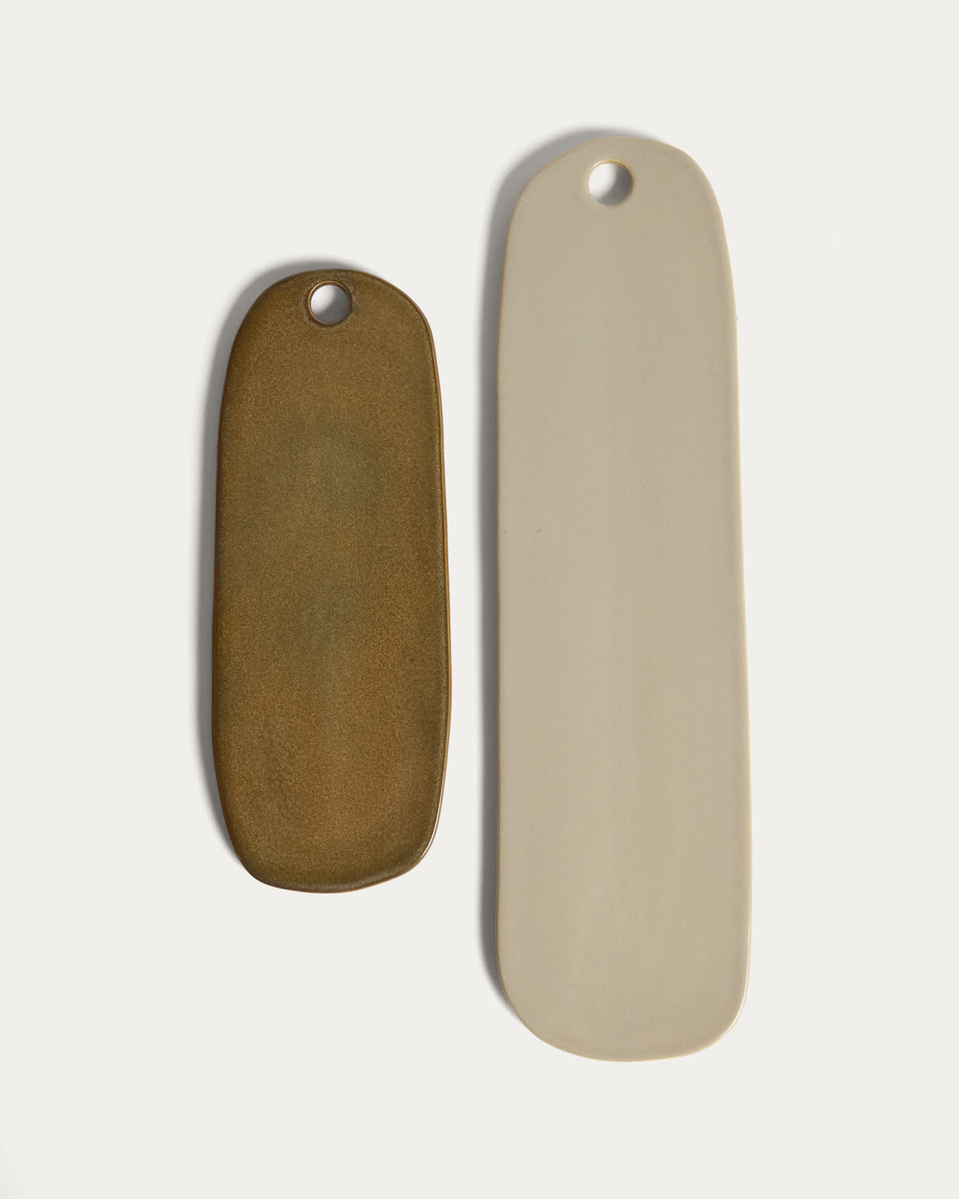 Aderno moss green ceramic serving board 29 x 11.5 cm