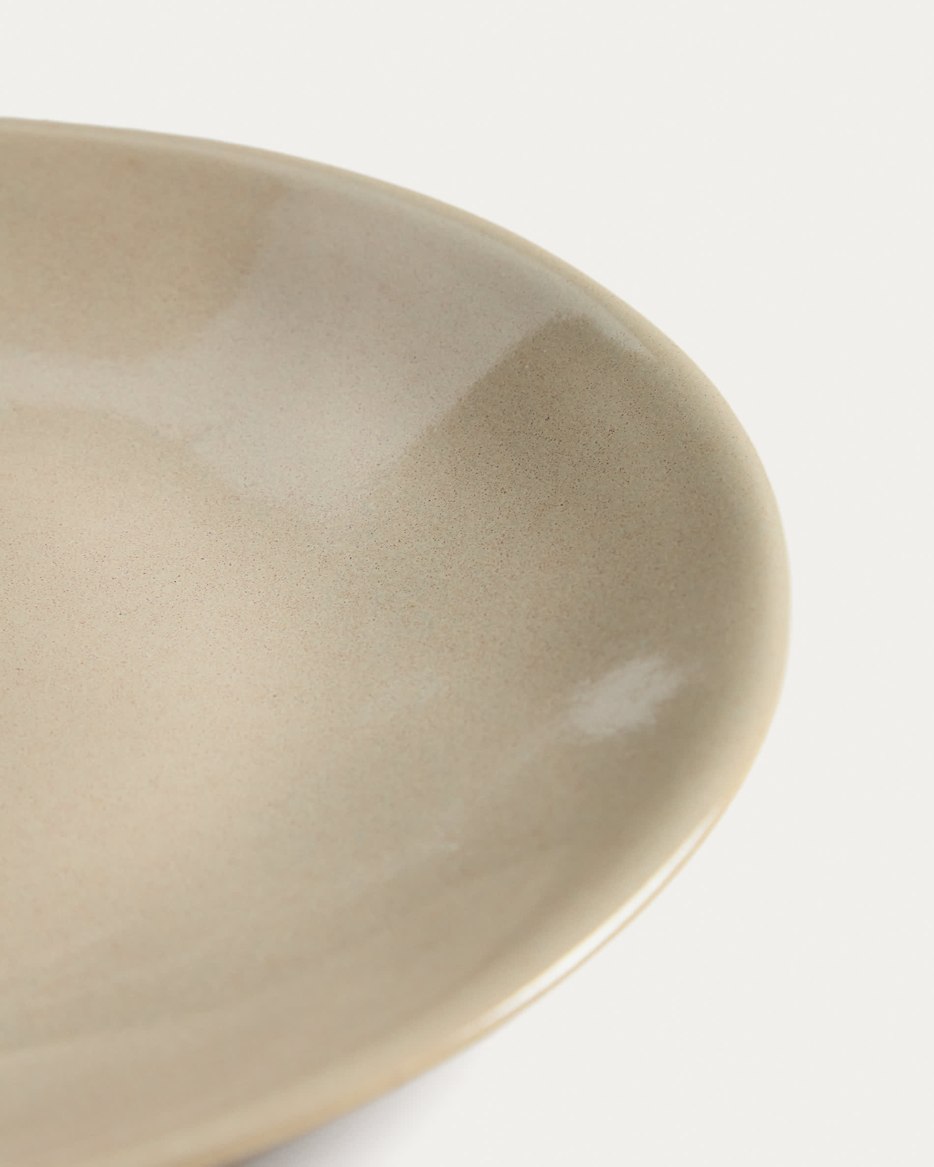 Aderno ivory ceramic dessert plate