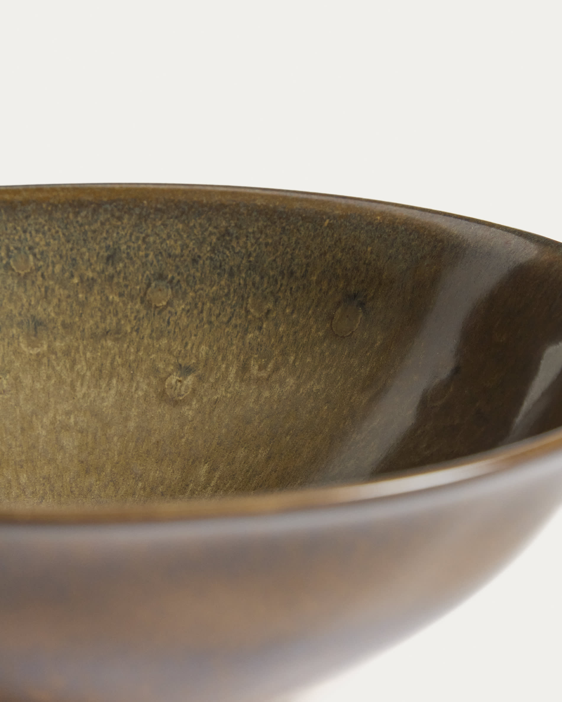 Aderno moss green ceramic soup bowl