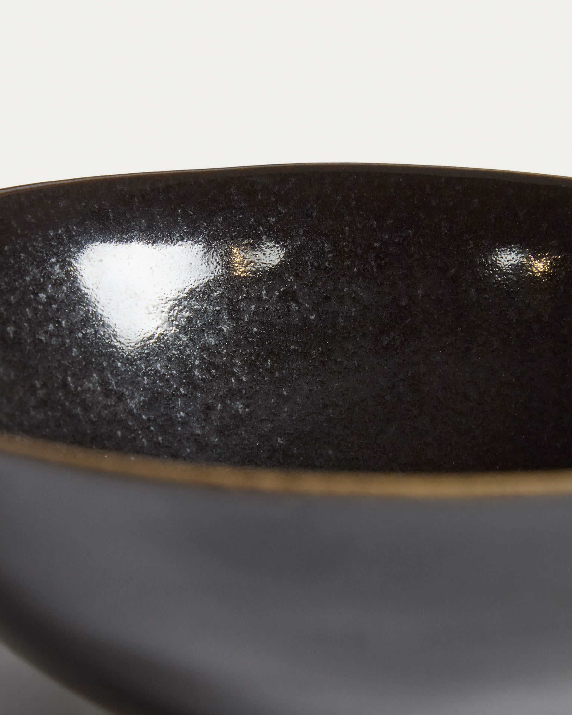Aderno dark brown ceramic bowl