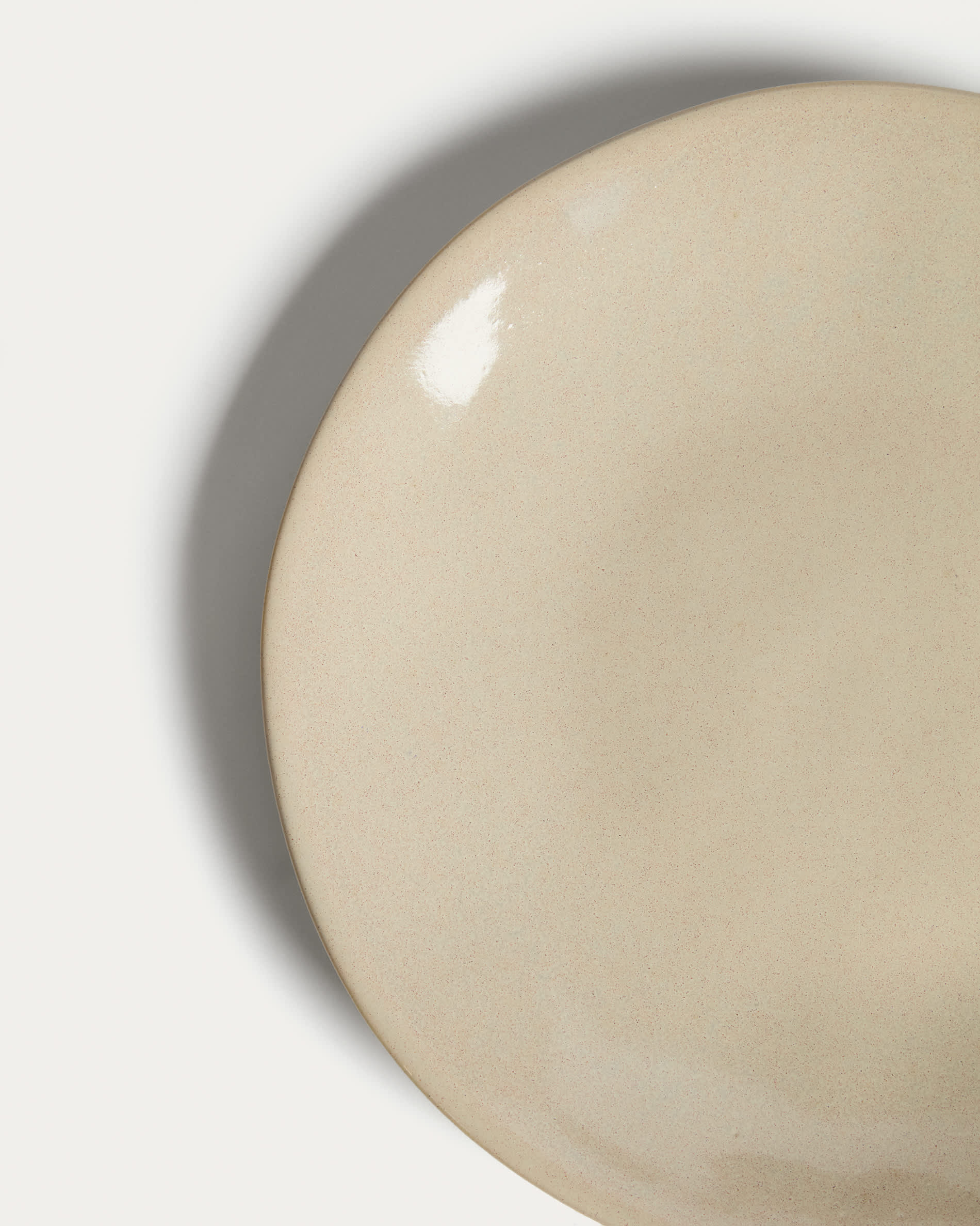 Aderno ivory ceramic dessert plate