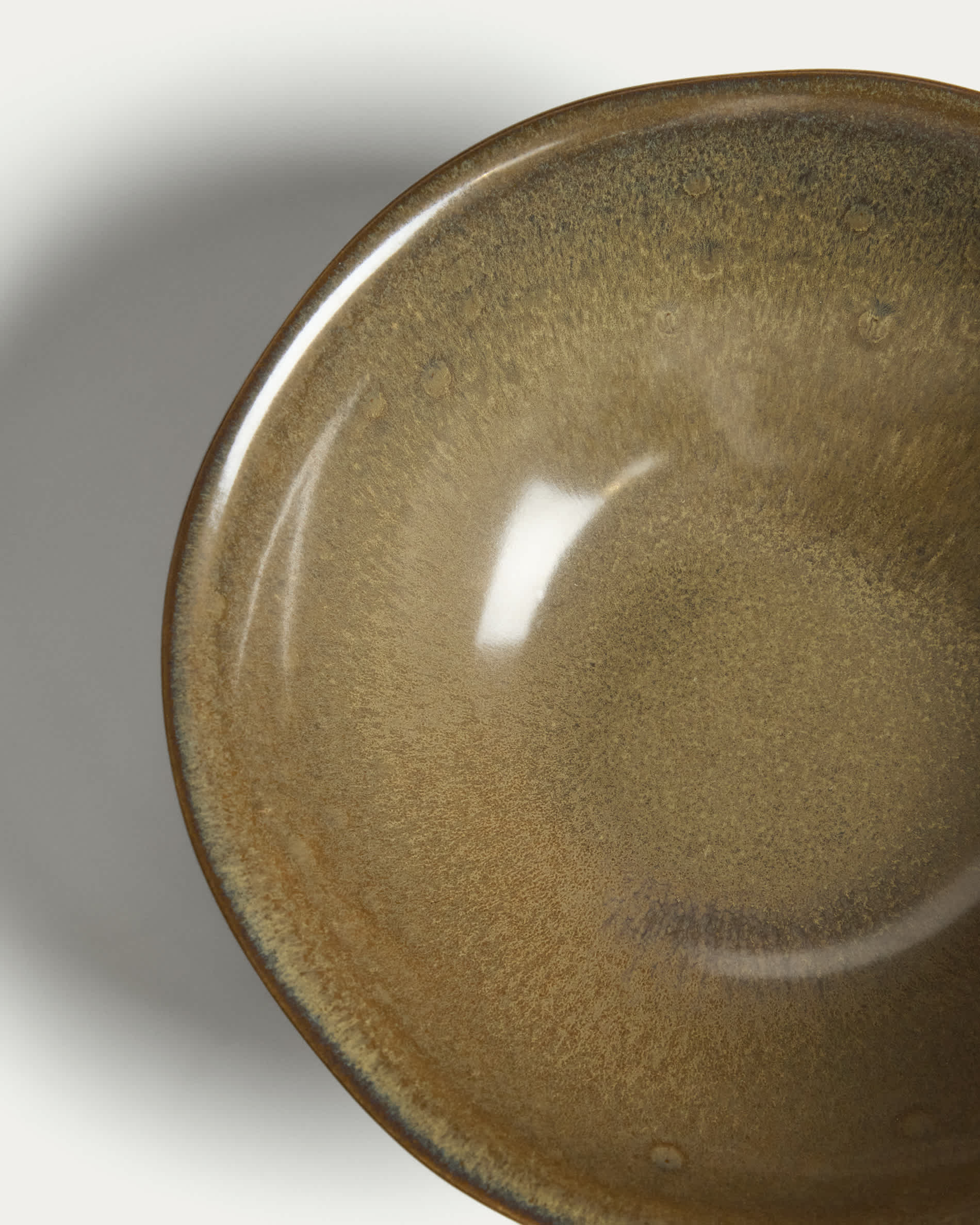 Aderno moss green ceramic soup bowl