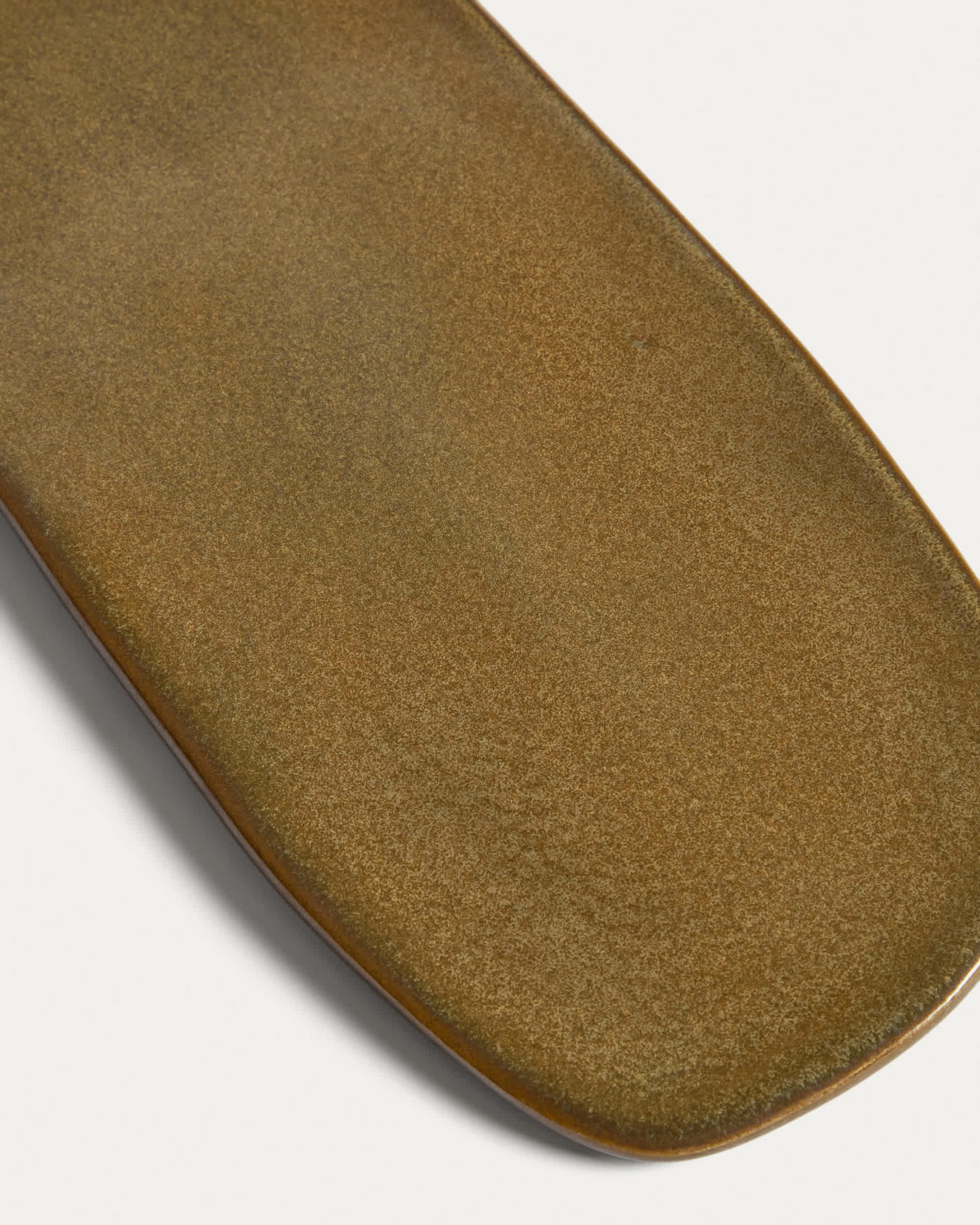 Aderno moss green ceramic serving board 29 x 11.5 cm
