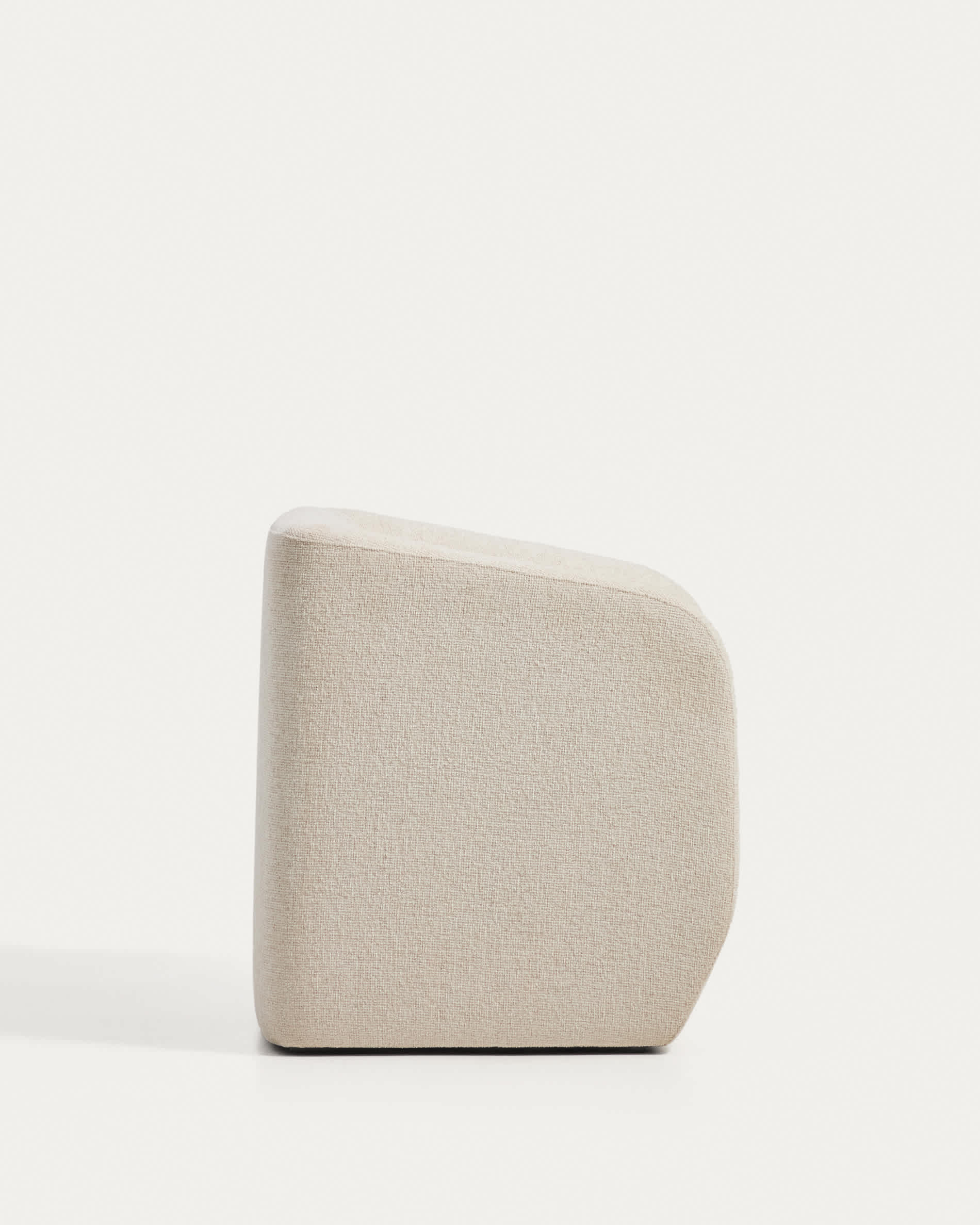 Milare armchair in beige chenille 73 cm FSC 100%