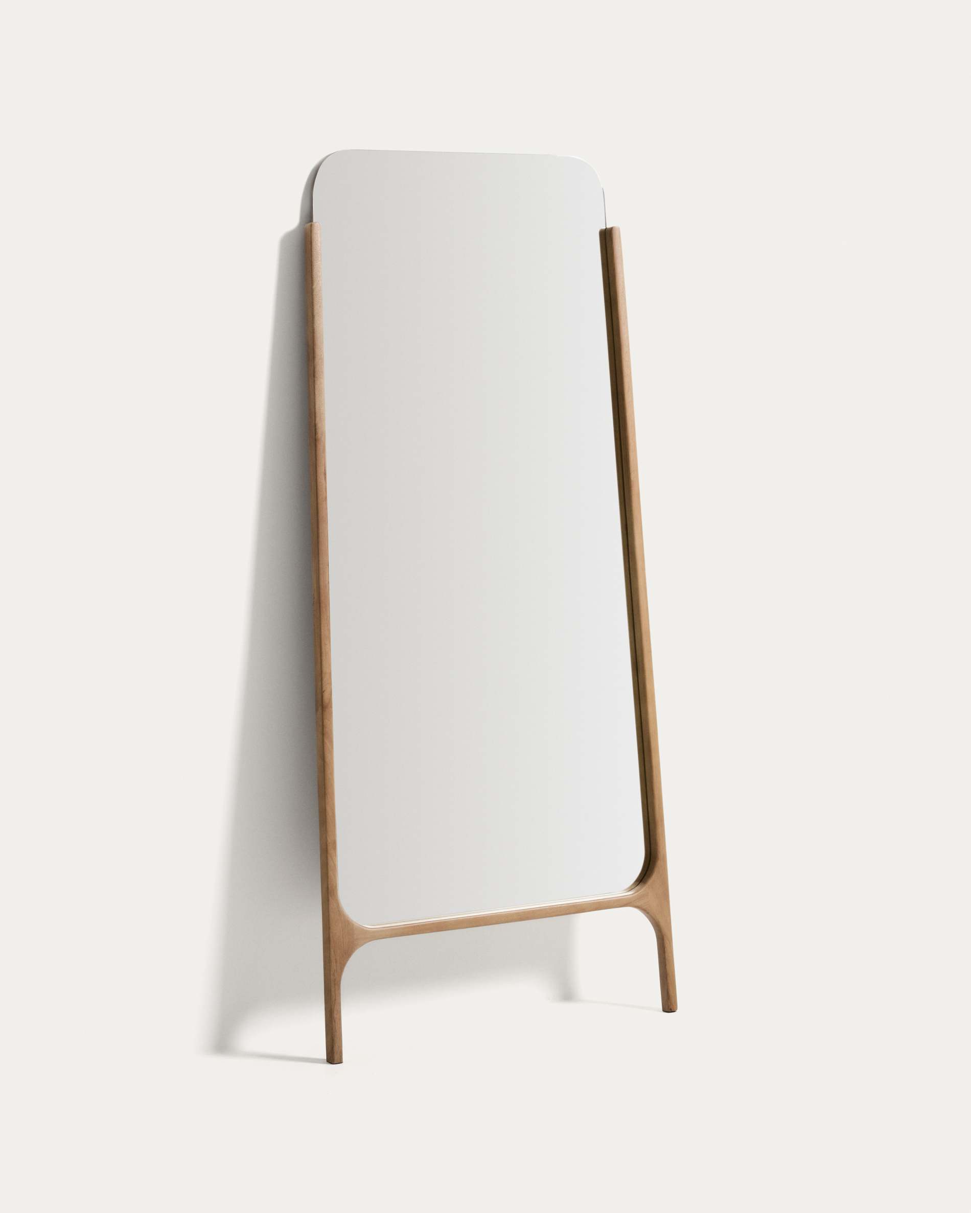 Aremi natural-coloured solid mango wood floor mirror 99 x 197 cm FSC 100%