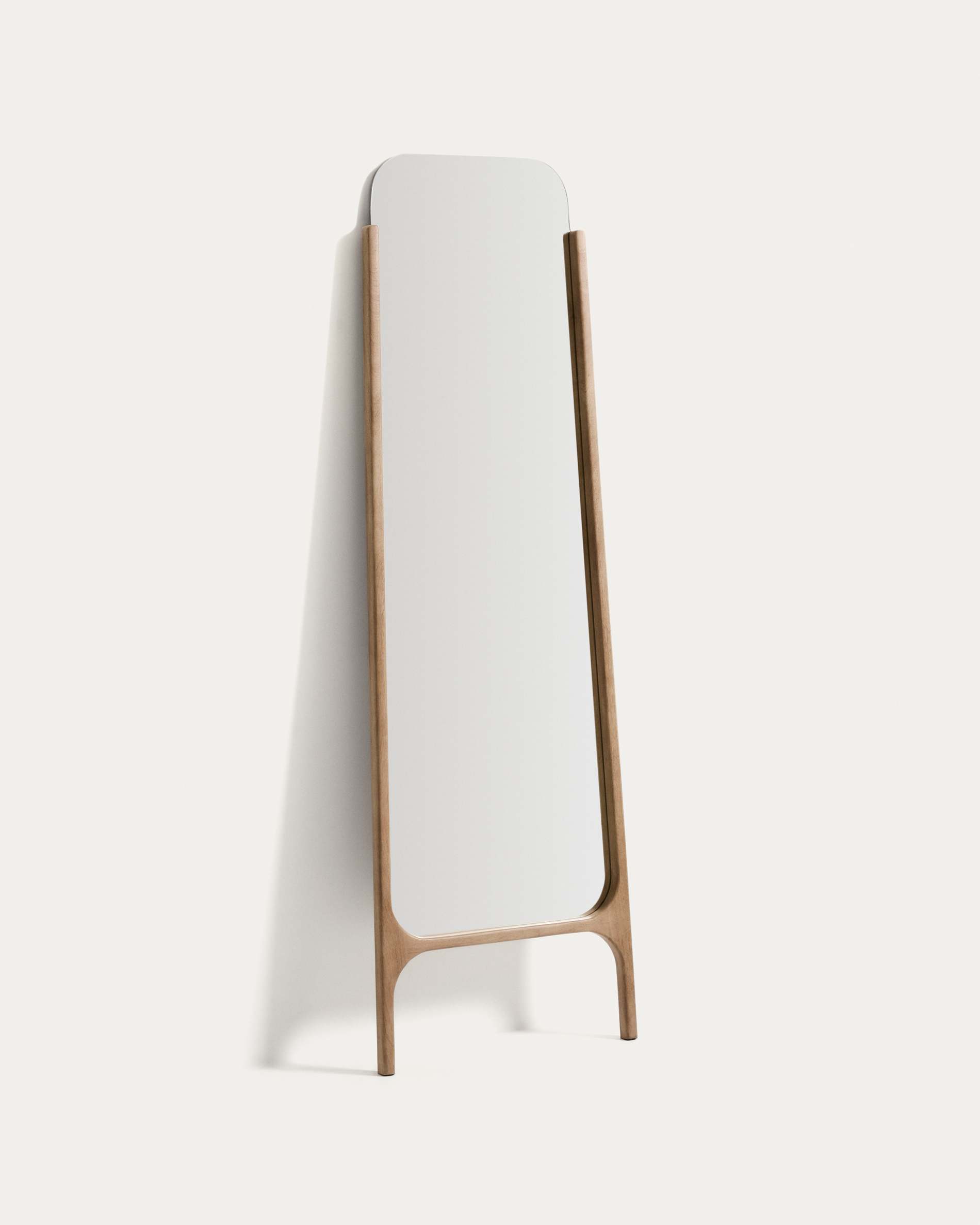 Aremi natural-coloured solid mango wood floor mirror 59 x 198 cm, FSC 100%