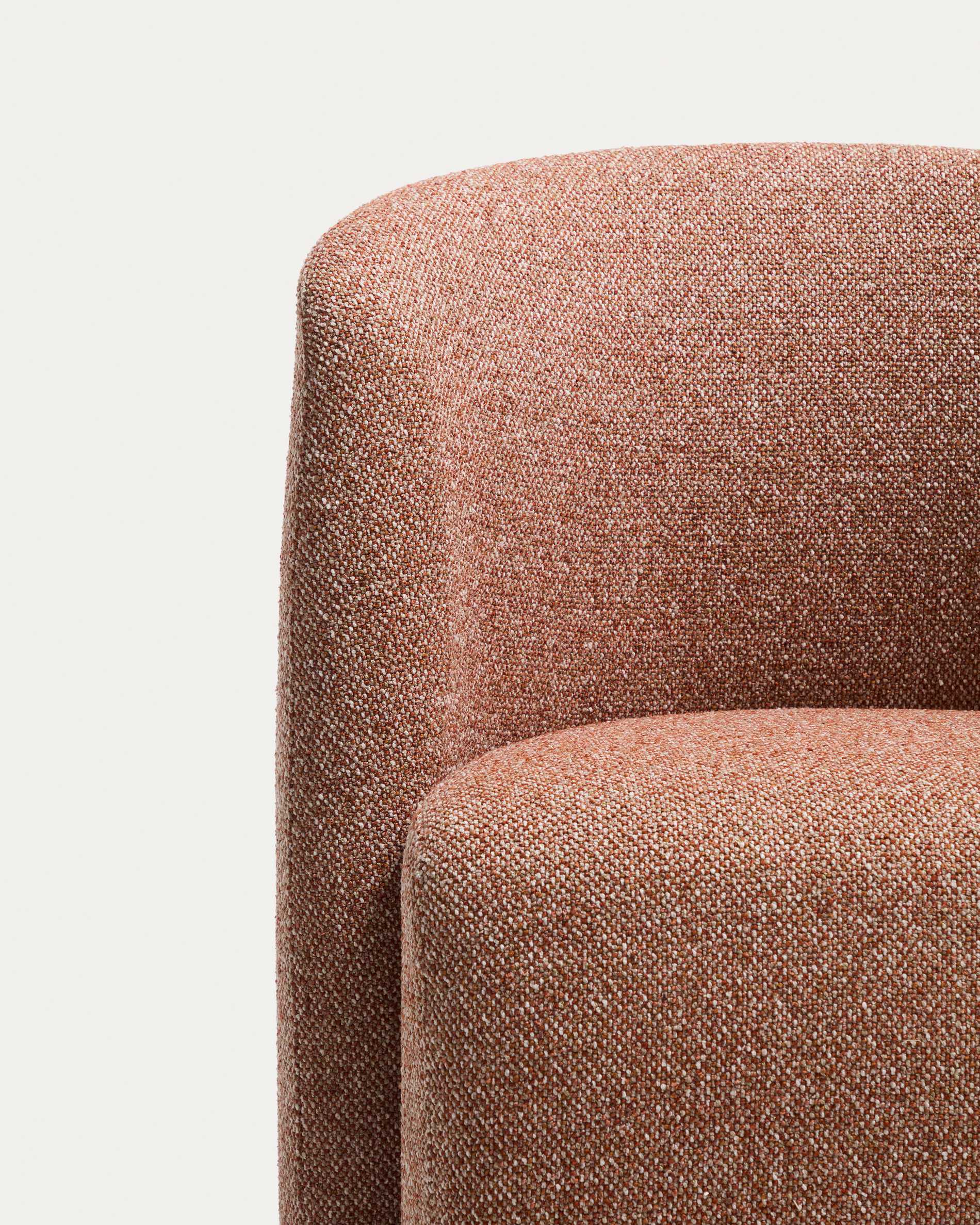 Corvena chair in terracotta chenille FSC Mix Credit
