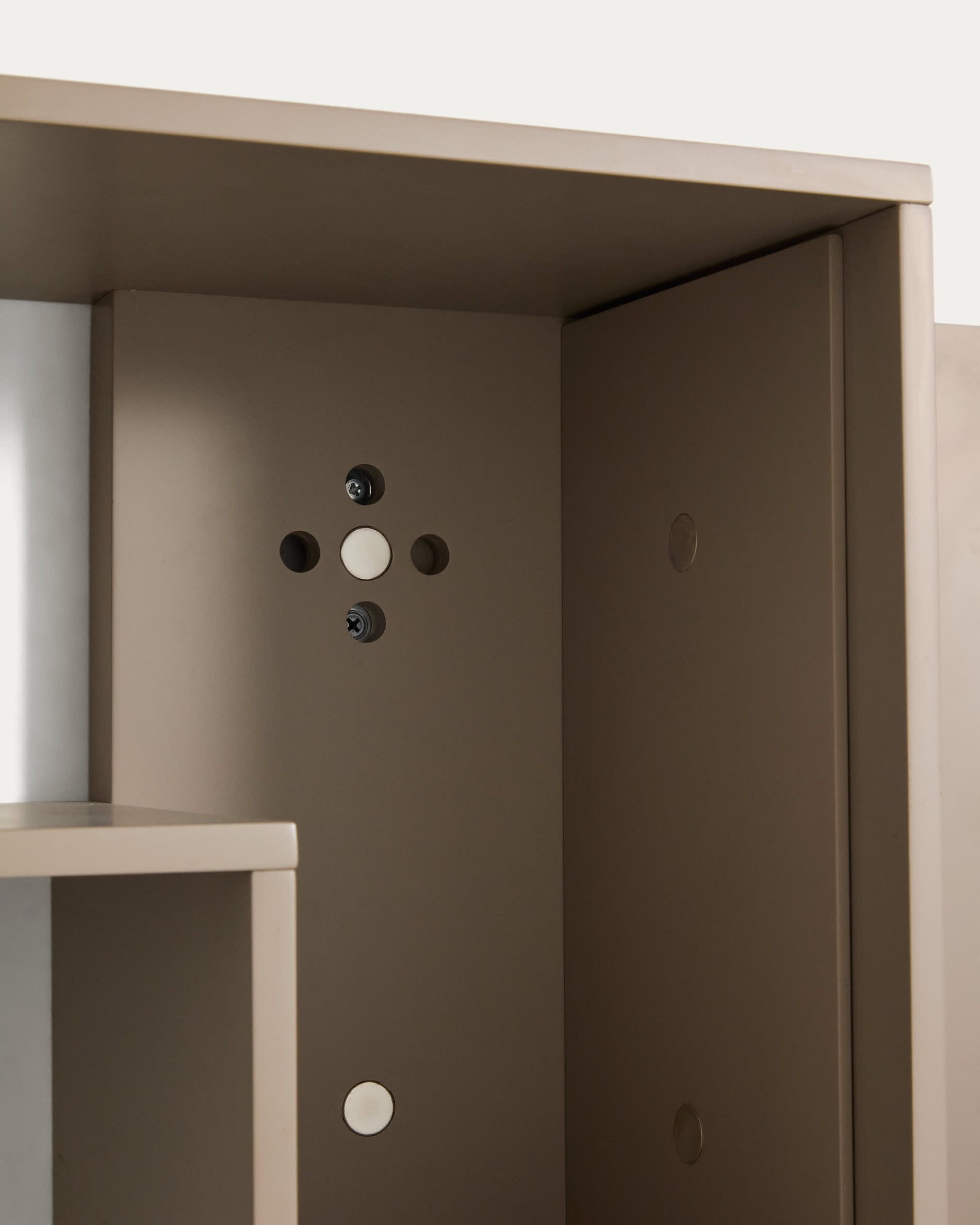 Ina modular shelving unit in taupe lacquered MDF 80 x 80cm FSC 100%