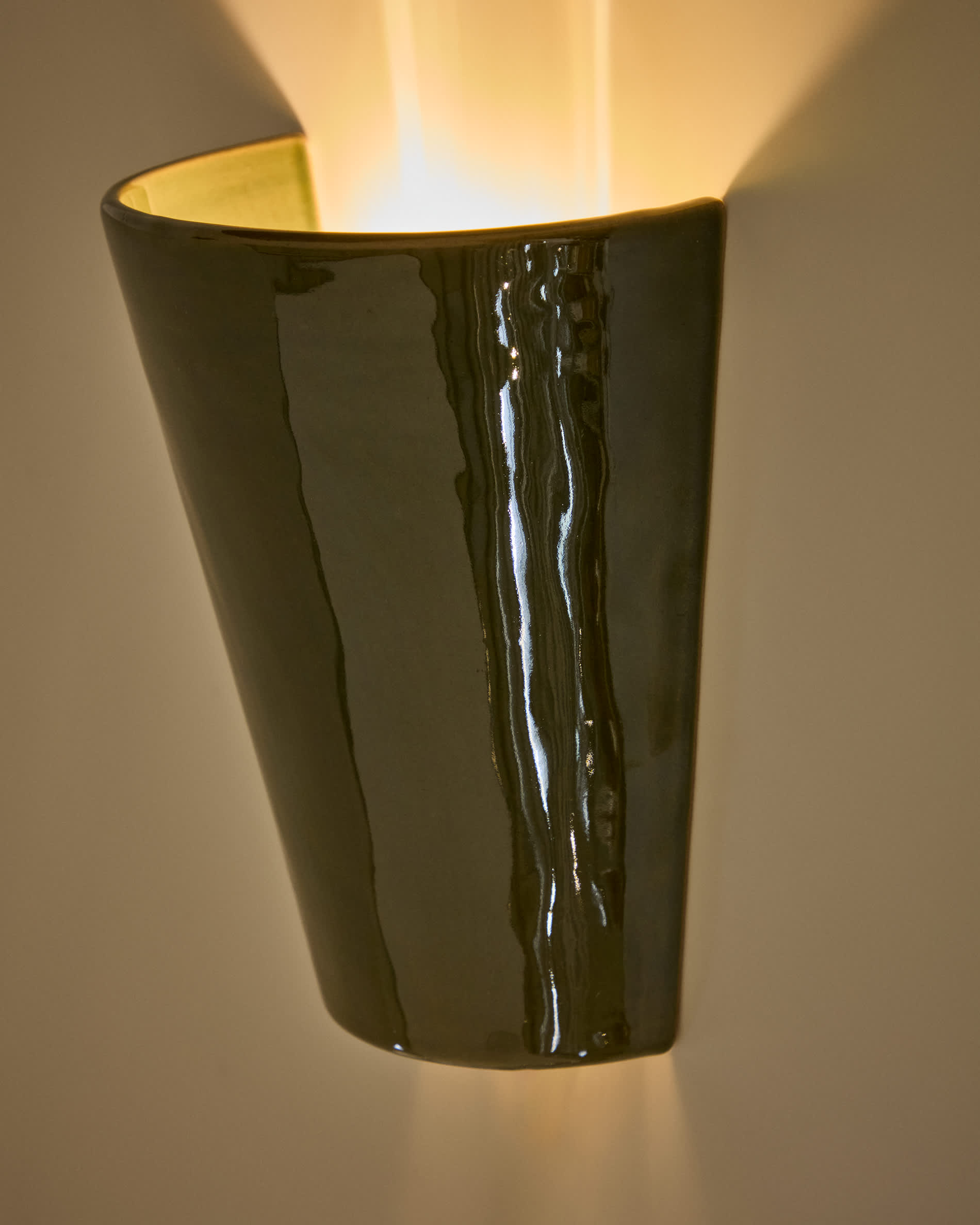 Ceren green ceramic wall lamp 21 cm