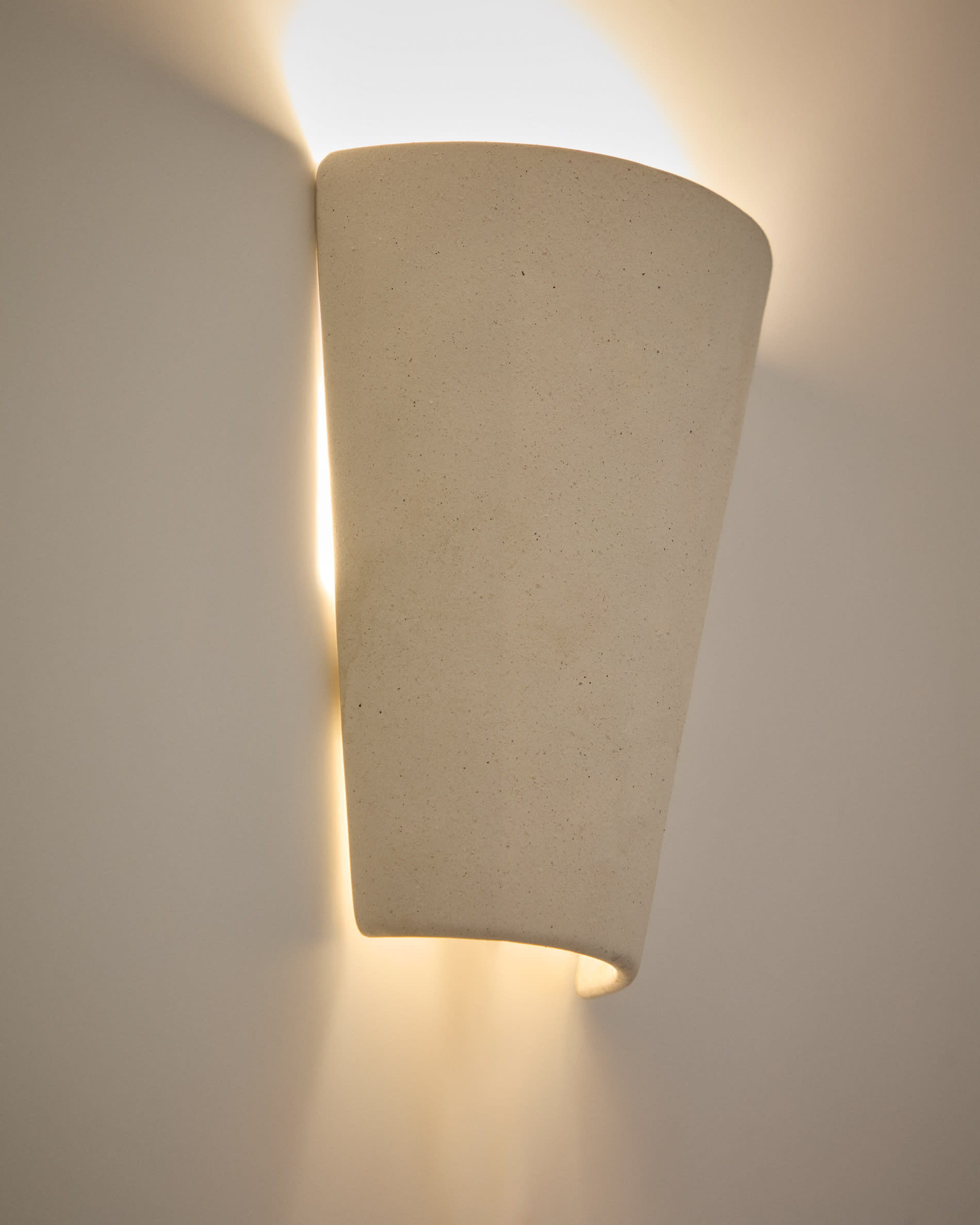 Ceren white ceramic wall lamp 13 cm