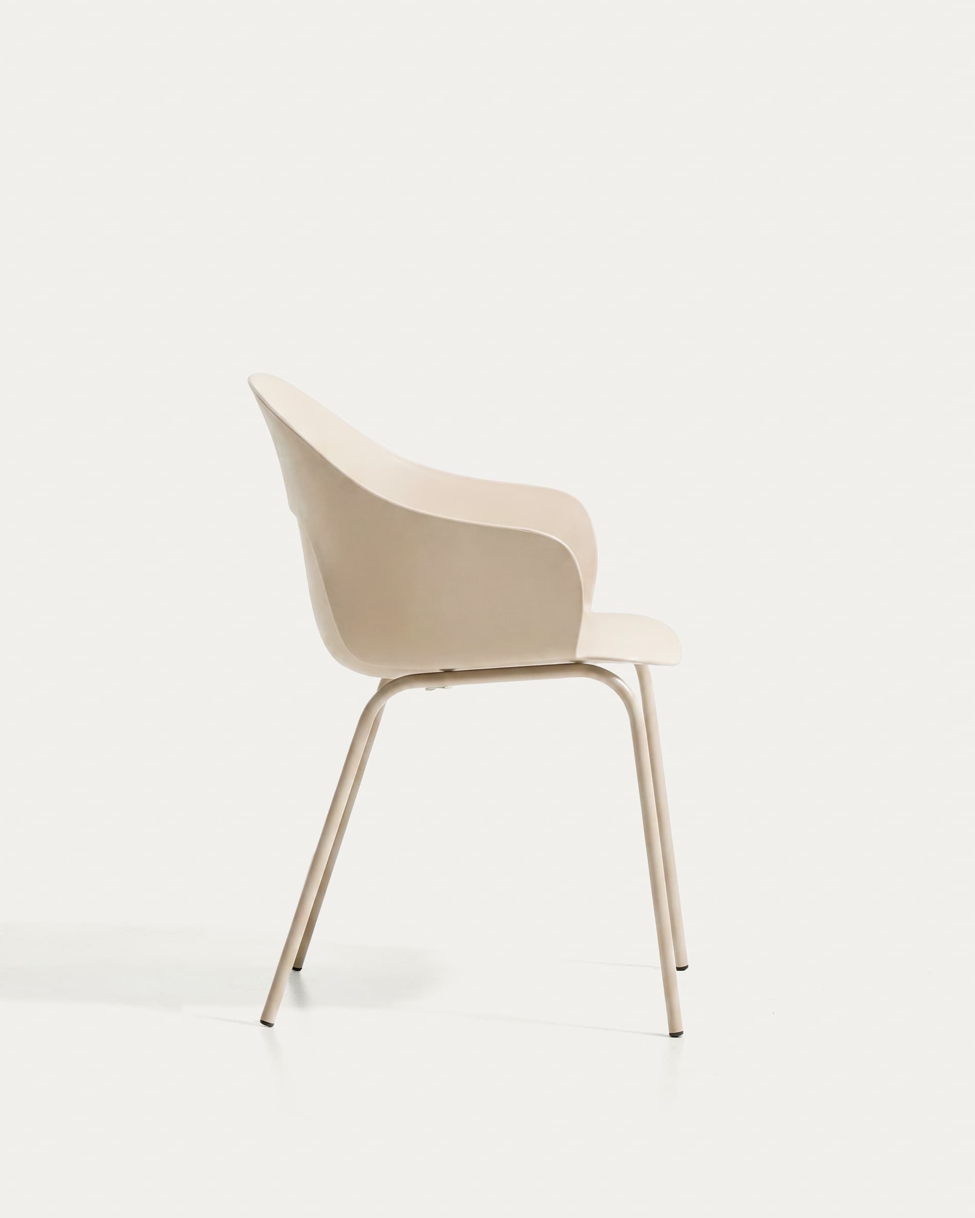 Sanile chair with beige-finish steel legs