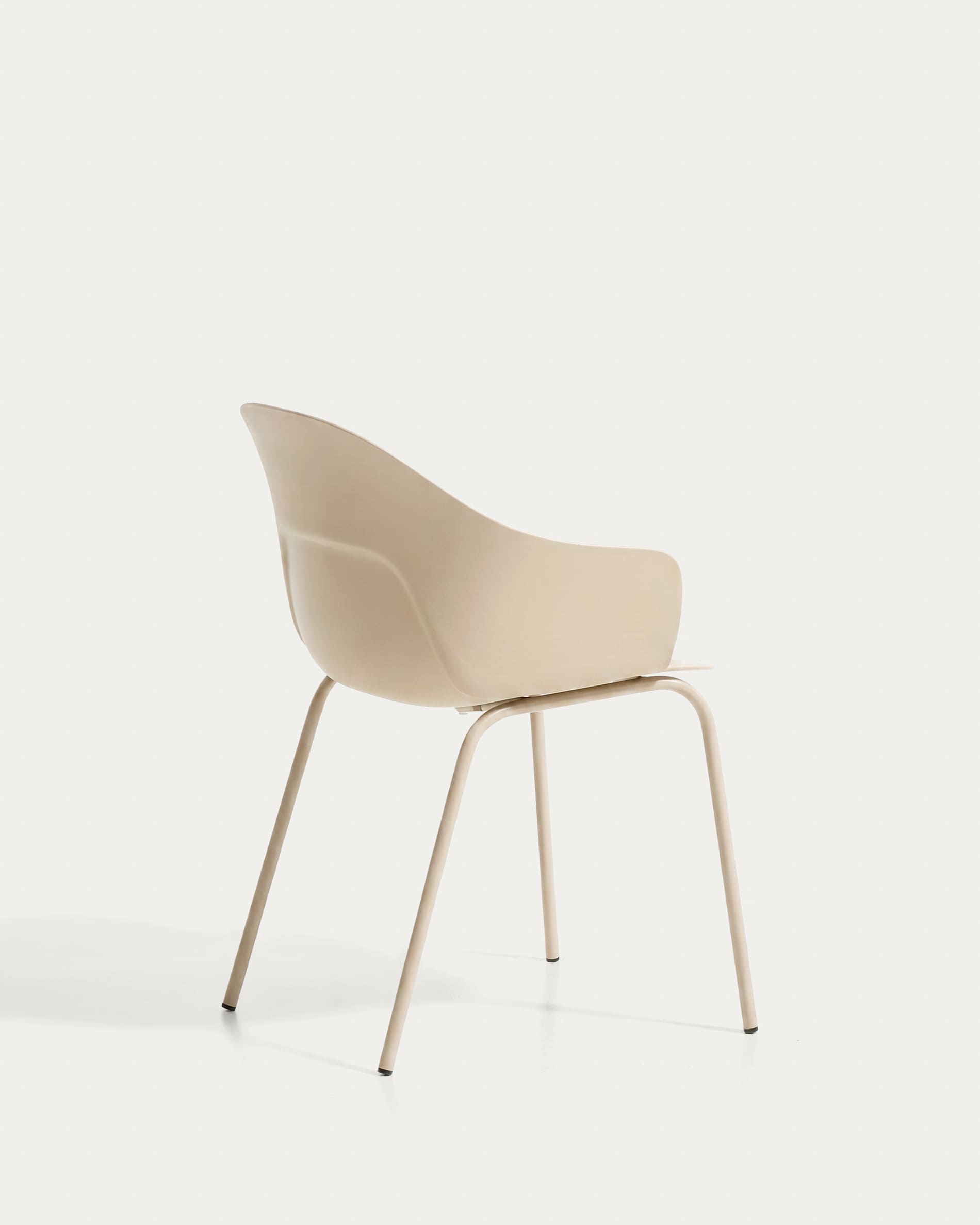 Sanile chair with beige-finish steel legs