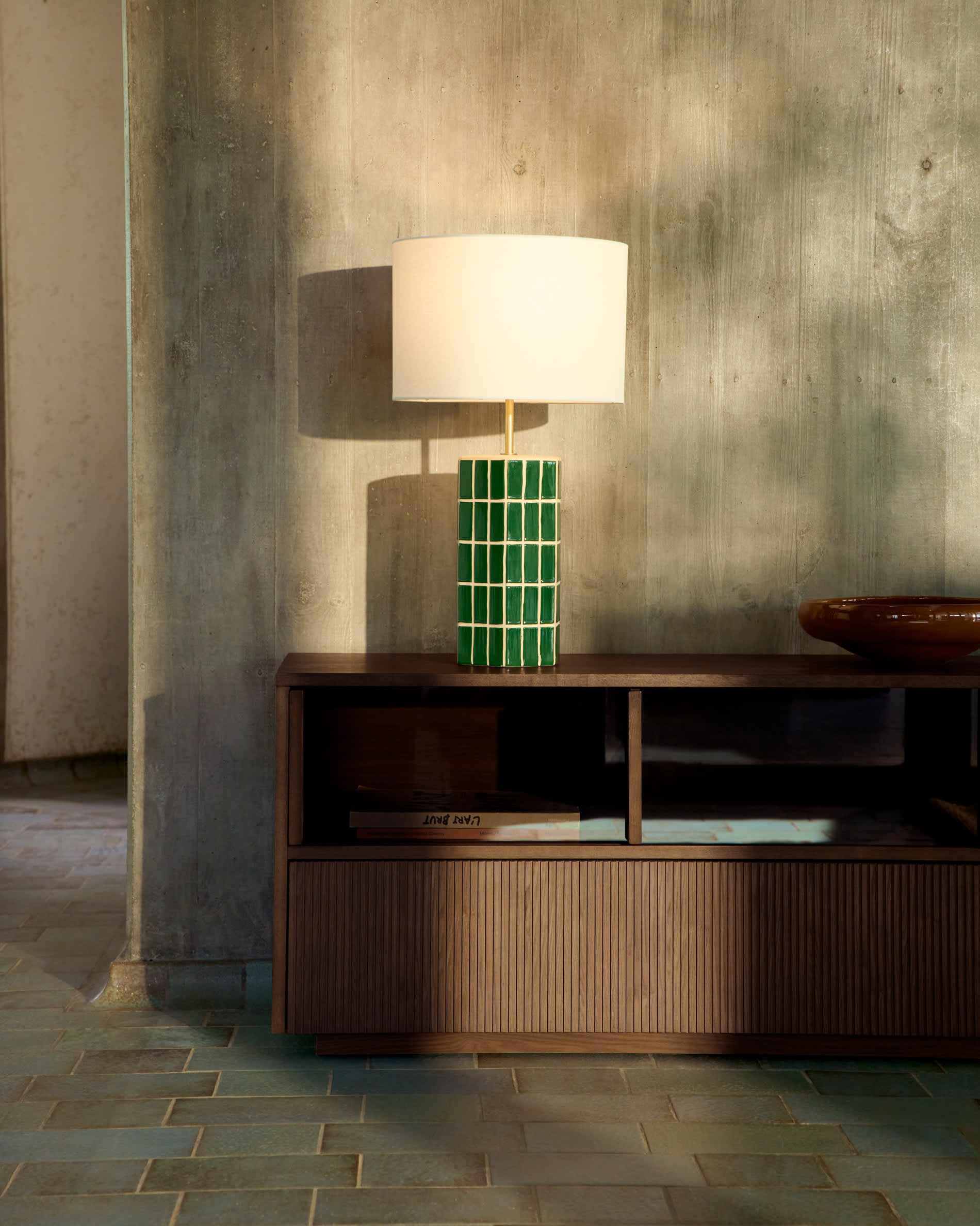 Rue green ceramic table lamp